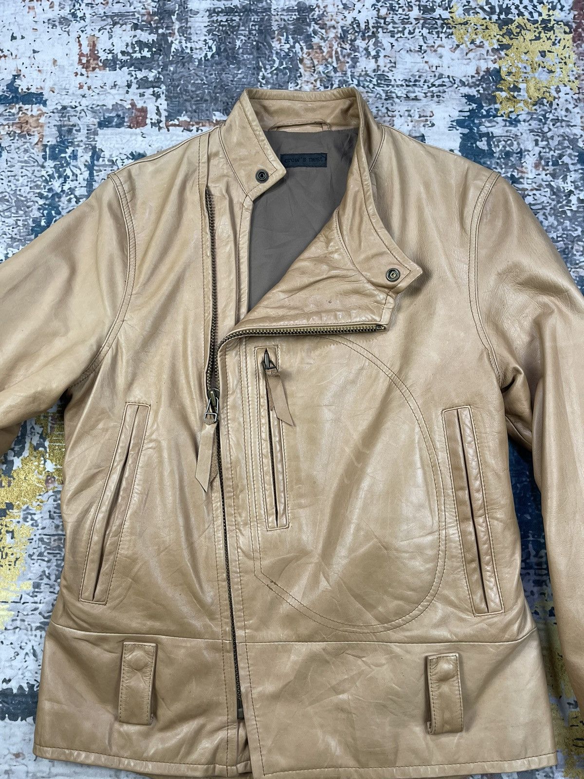 Genuine Leather Crow’s Nest Assymetric Rider Leather Jackets Size US M / EU 48-50 / 2 - 12 Thumbnail