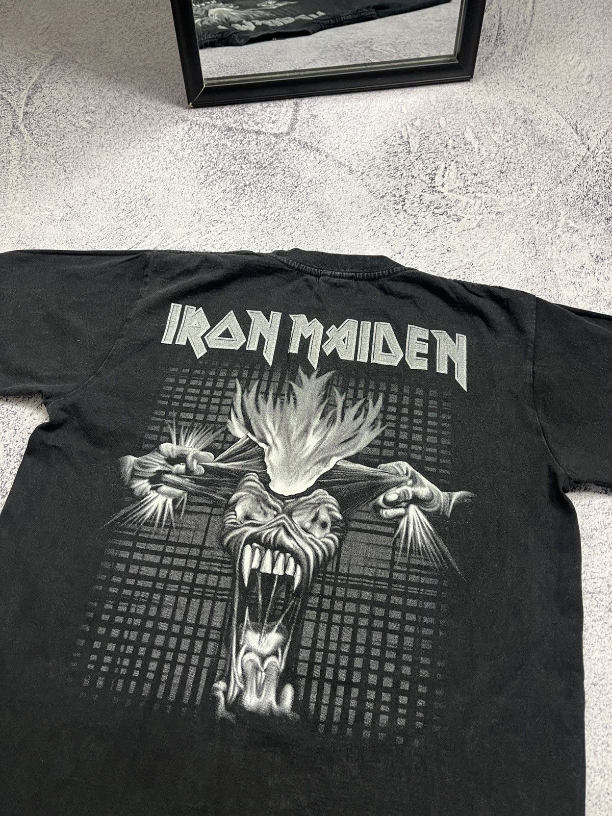 Band Tees × Iron Maiden Crazy Iron Maiden Overprint Double Sided Rock T Shirt Y2k Size US M / EU 48-50 / 2 - 9 Thumbnail
