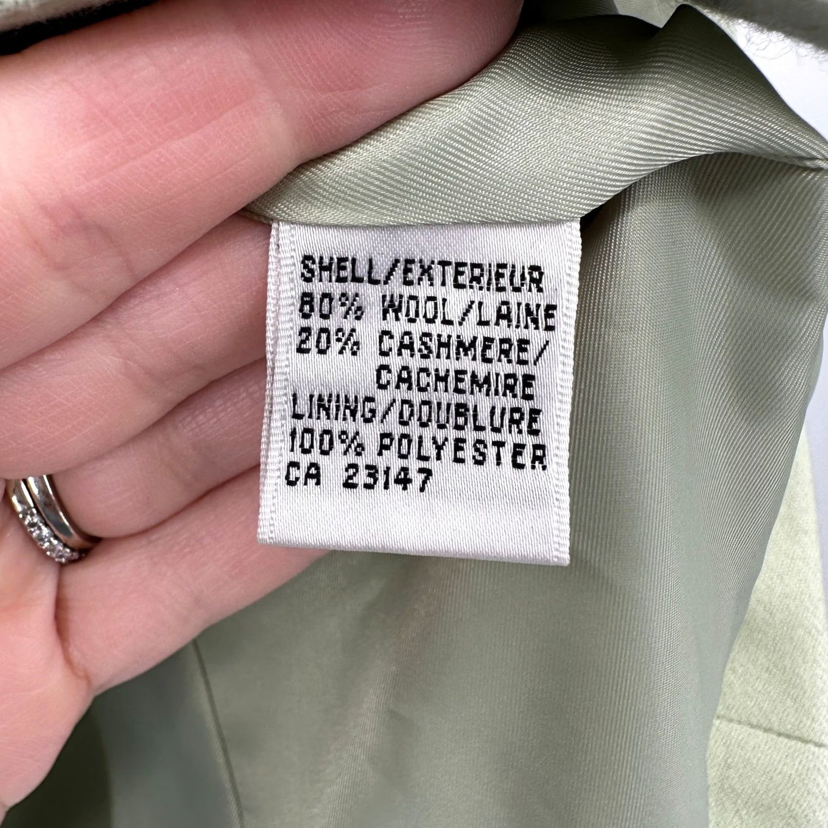 Talbots Talbots Blazer Jacket Women's Light Green Wool Cashmere Blend 12 Button Front Notch Lined Tailored Workwear Size XL / US 12-14 / IT 48-50 - 5 Thumbnail