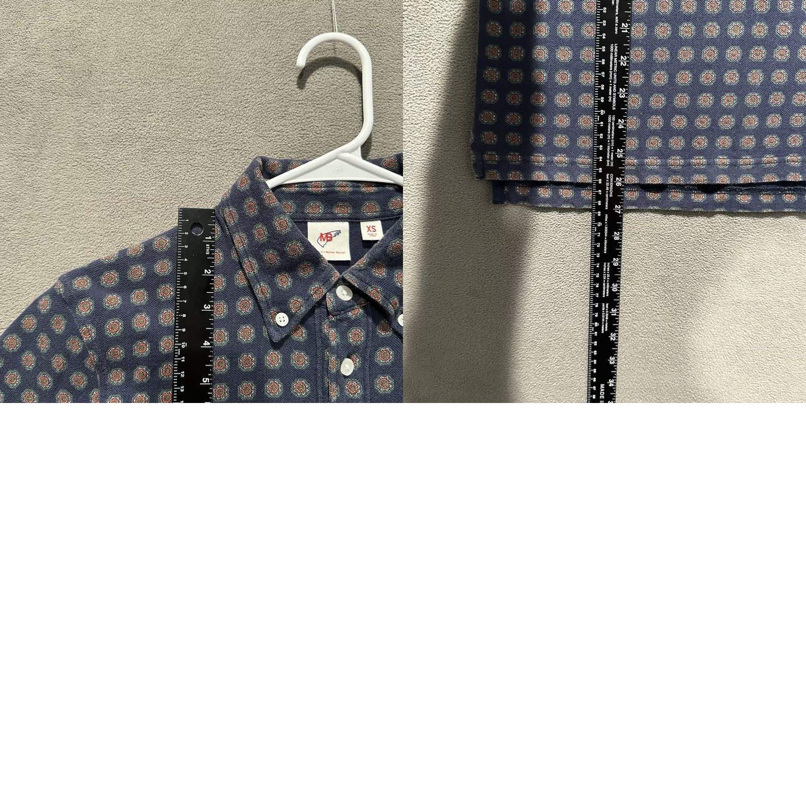 Uniqlo UNIQLO Michael Bastian Polo Shirt Mens XS Blue Geometric Floral AOP Lightweight Size US XS / EU 42 / 0 - 9 Thumbnail