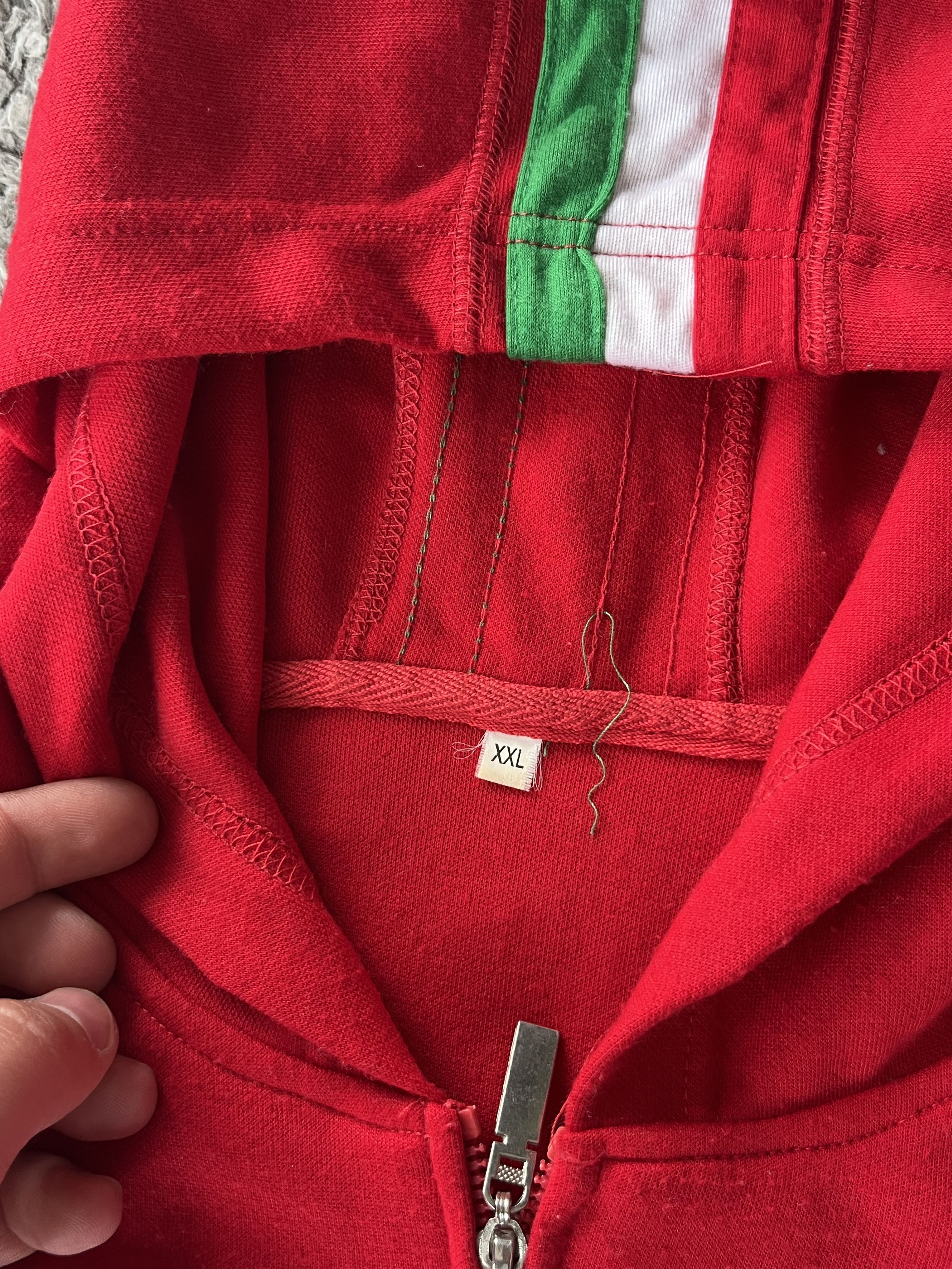 Other ITALIA Full Zip Hoodie Blue Big Logo Flag Details Red Color Size US XXL / EU 58 / 5 - 4 Thumbnail