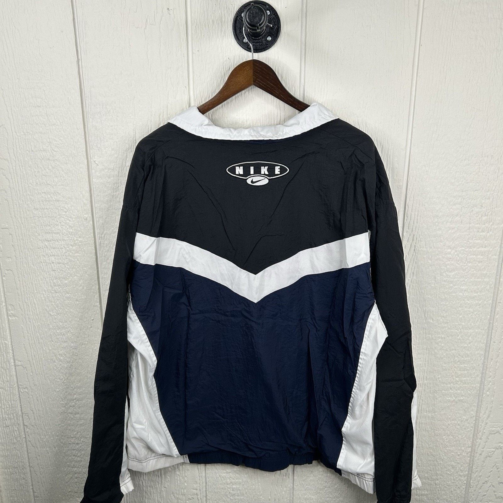Nike 90’s Nike Full Zip Windbreaker Black White Navy Size XL Size US XL / EU 56 / 4 - 2 Thumbnail