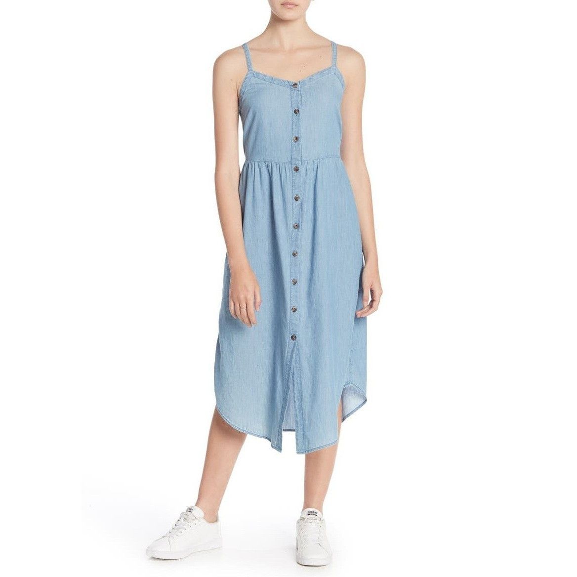 Other Susina Chambray Button Front Midi Dress in Denim Wash size M Size M / US 6-8 / IT 42-44 - 1 Thumbnail