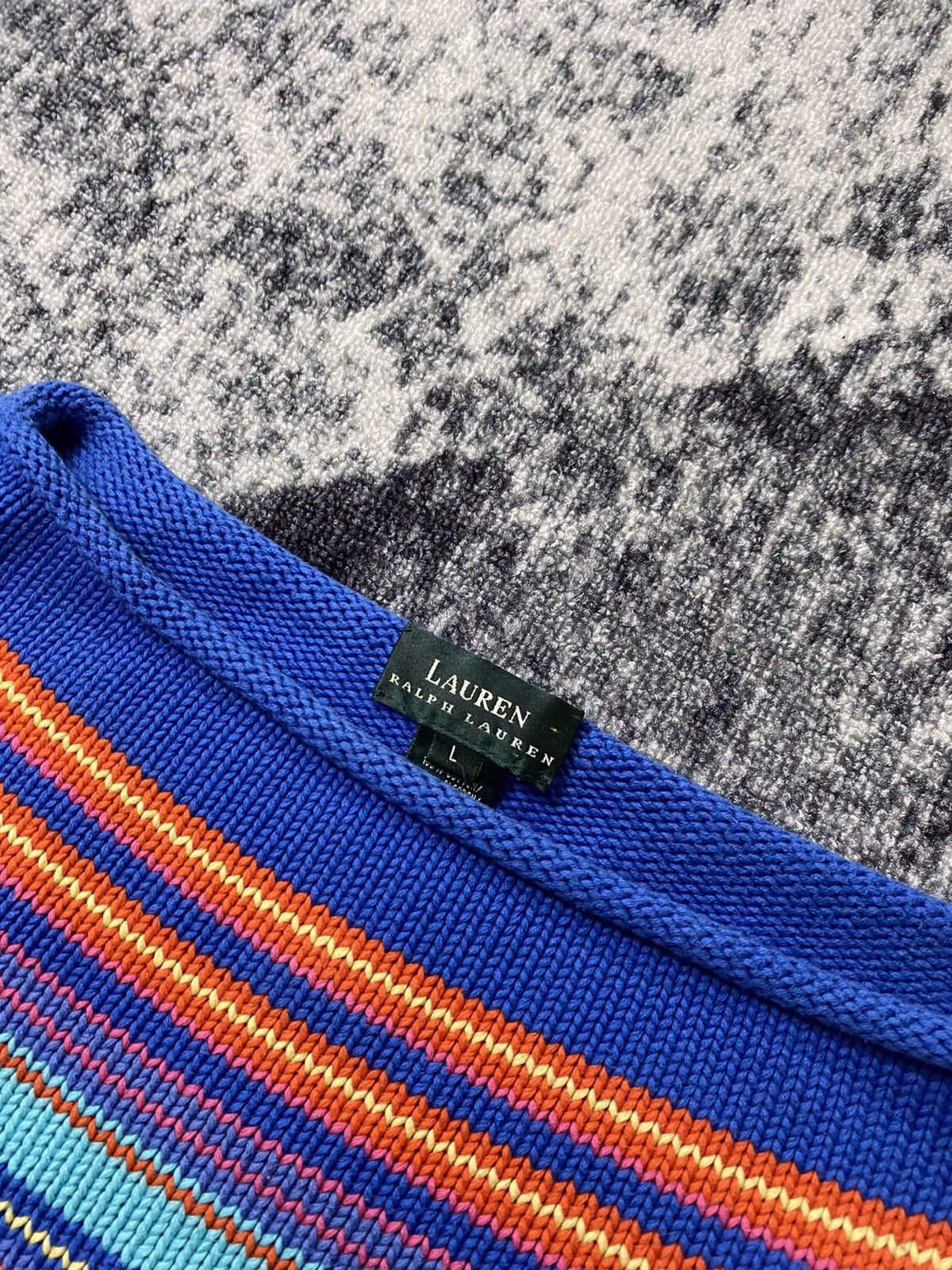 Lauren Ralph Lauren × Ralph Lauren × Vintage Vintage Lauren Ralph Lauren Sweater Multicolour LCD Knitwear Size L / US 10 / IT 46 - 5 Thumbnail