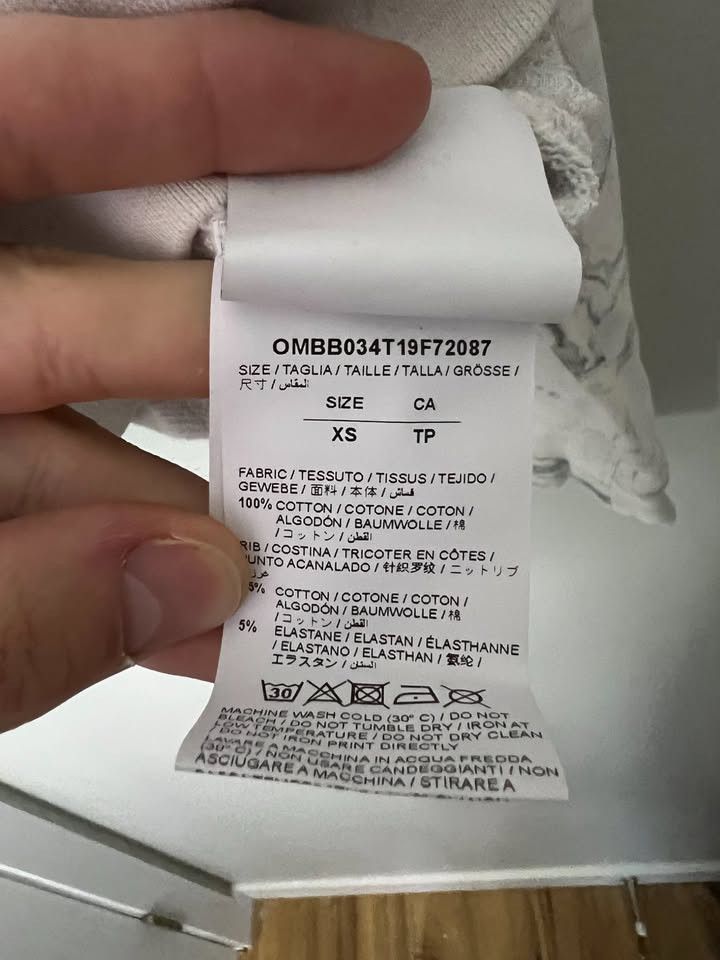 Off-White RARE Off-White Marble Hoodie - Virgil Abloh Size US XS / EU 42 / 0 - 7 Thumbnail