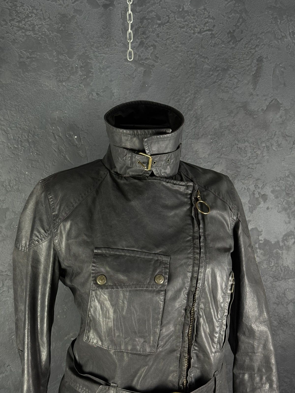Belstaff Belstaff Sammy Miller Gold Label Women’s Wax Belted Jacket Size M / US 6-8 / IT 42-44 - 3 Thumbnail