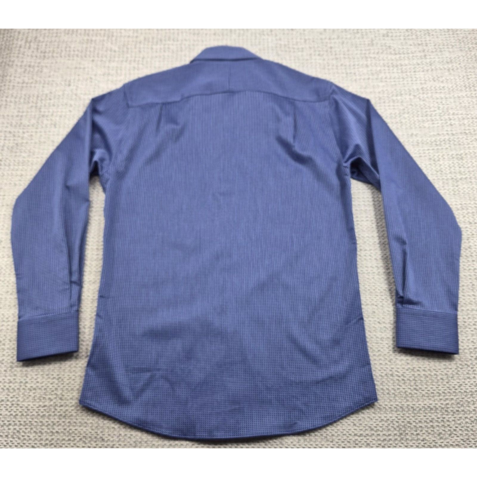 Murano Murano Shirt Button Up Mens 15 32/33 Blue Geometric Stretch Dress Long Sleeve Size 40R - 7 Thumbnail