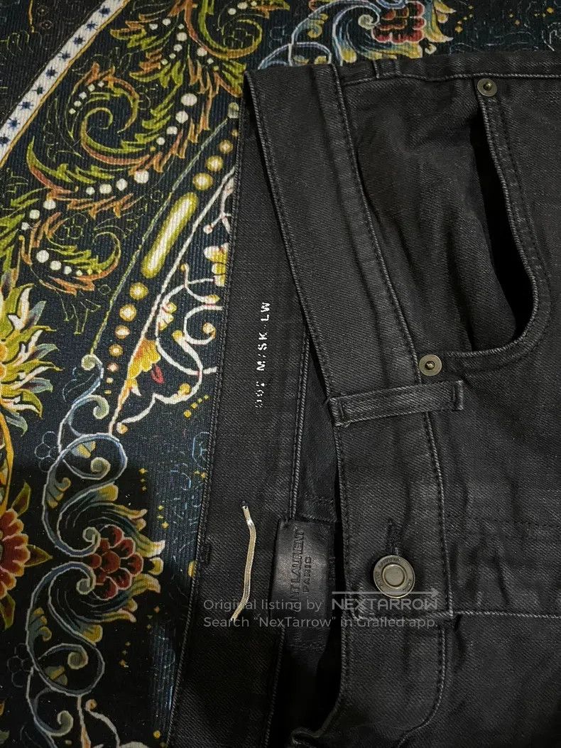 Saint Laurent Paris Saint Laurent Paris Black Mud Basic Denim Jeans Size US 34 / EU 50 - 2 Thumbnail