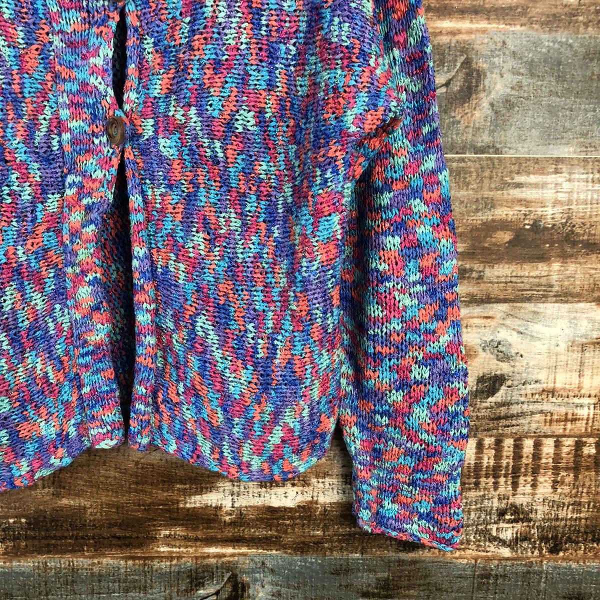 Homespun Knitwear × Japanese Brand DLL Japanese Brand Blue Cardigan Knitwear #C523 Size XS / US 0-2 / IT 36-38 - 8 Thumbnail