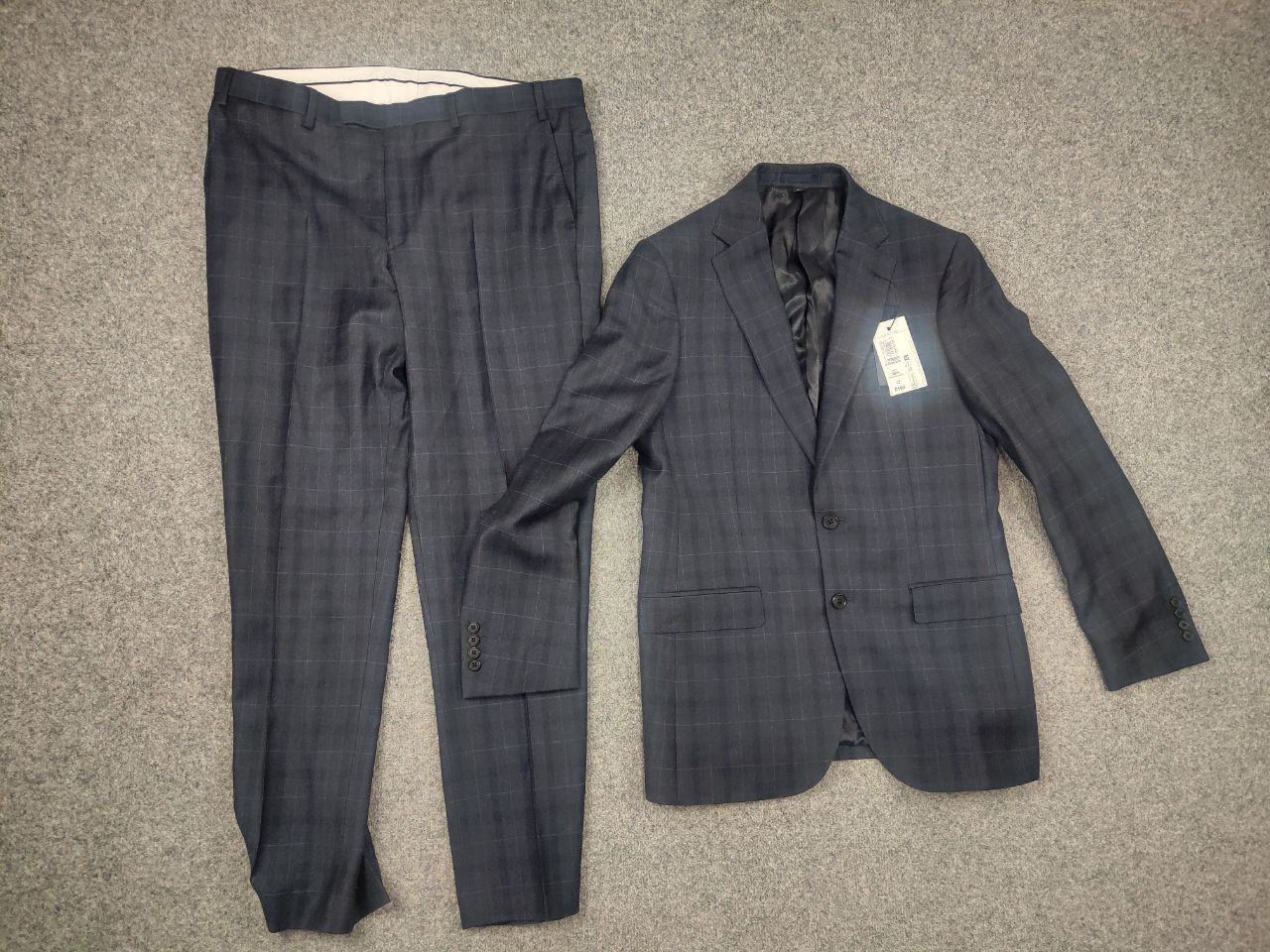 Marks & Spencer Marks & Spencer By Alfred Brown Wool Navy suit Blazer Pants Size 48L - 19 Thumbnail