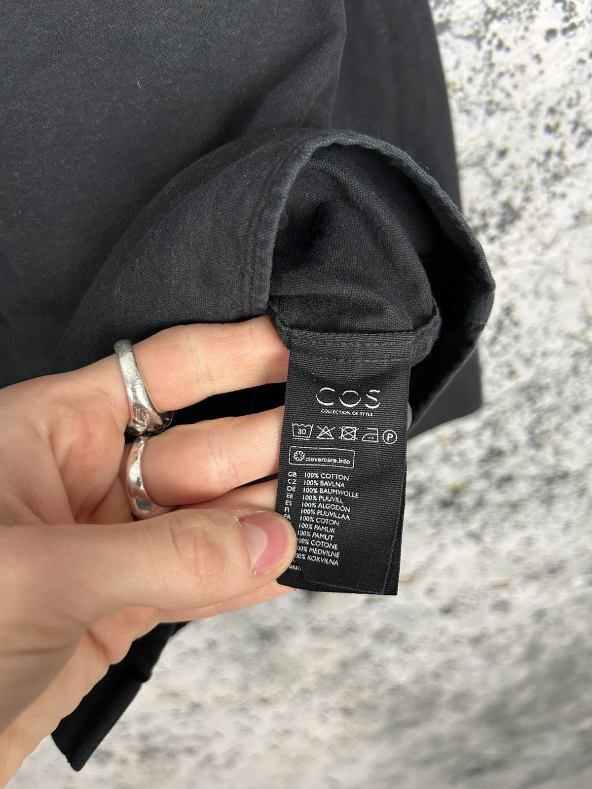 Cos COS Black Shirt Avantgarde Grunge Streetwear Designer Size US M / EU 48-50 / 2 - 6 Thumbnail