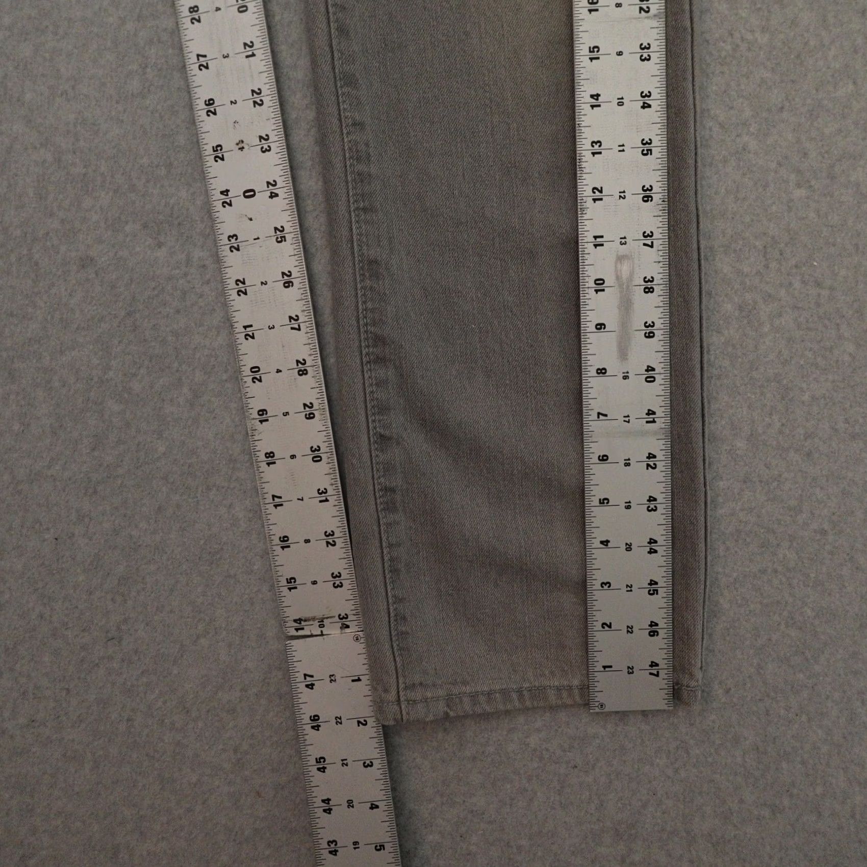 Ecko Unltd. Marc Ecko Jeans Men 36T (36X36) Regular Fit Denim Distressed Gray Cotton Straight Shirt/Jeans Size US 36 / EU 52 - 5 Thumbnail