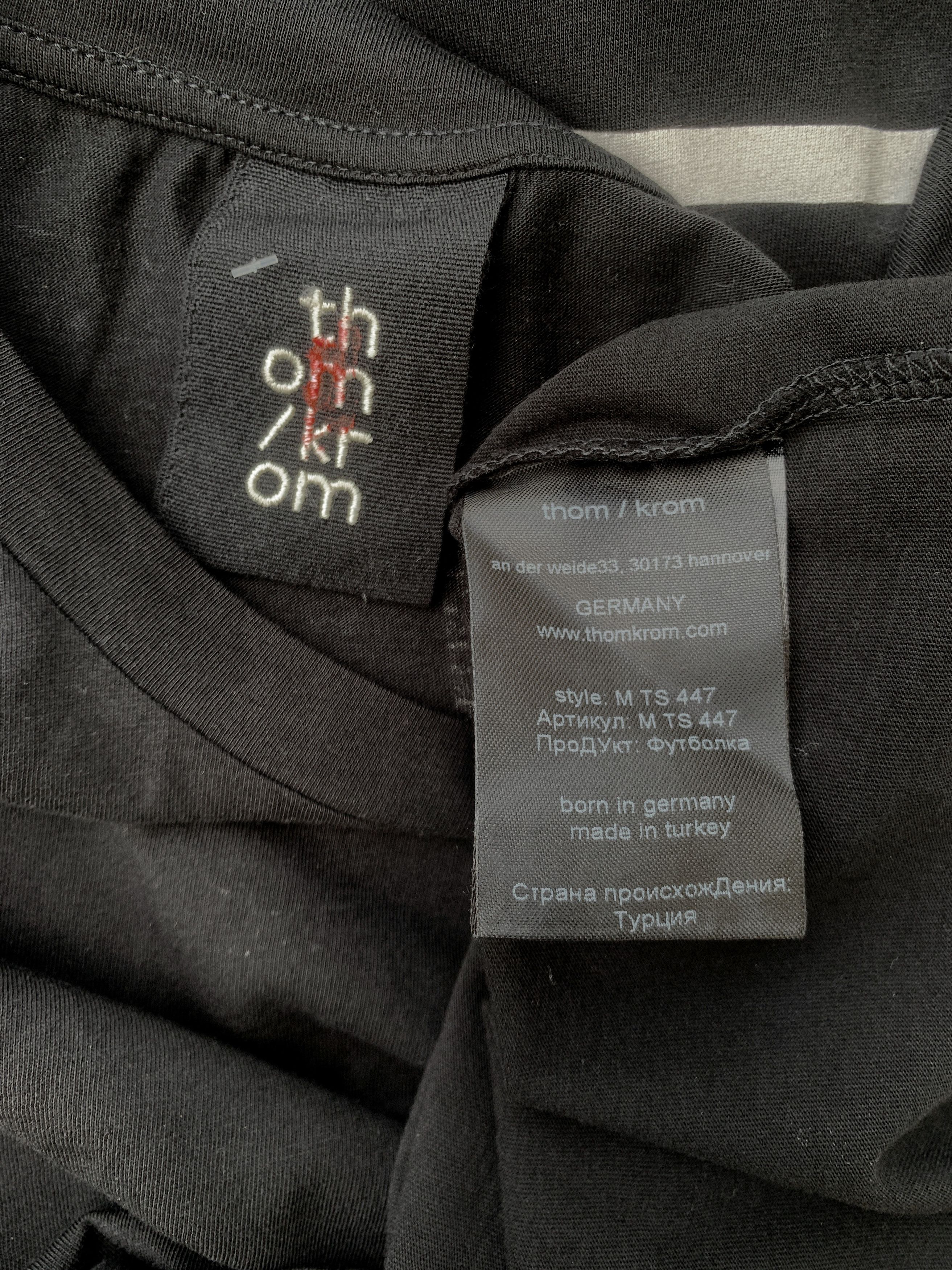 Thom Krom Thom Krom Men T-Shirt Black Cotton Size US S / EU 44-46 / 1 - 6 Thumbnail