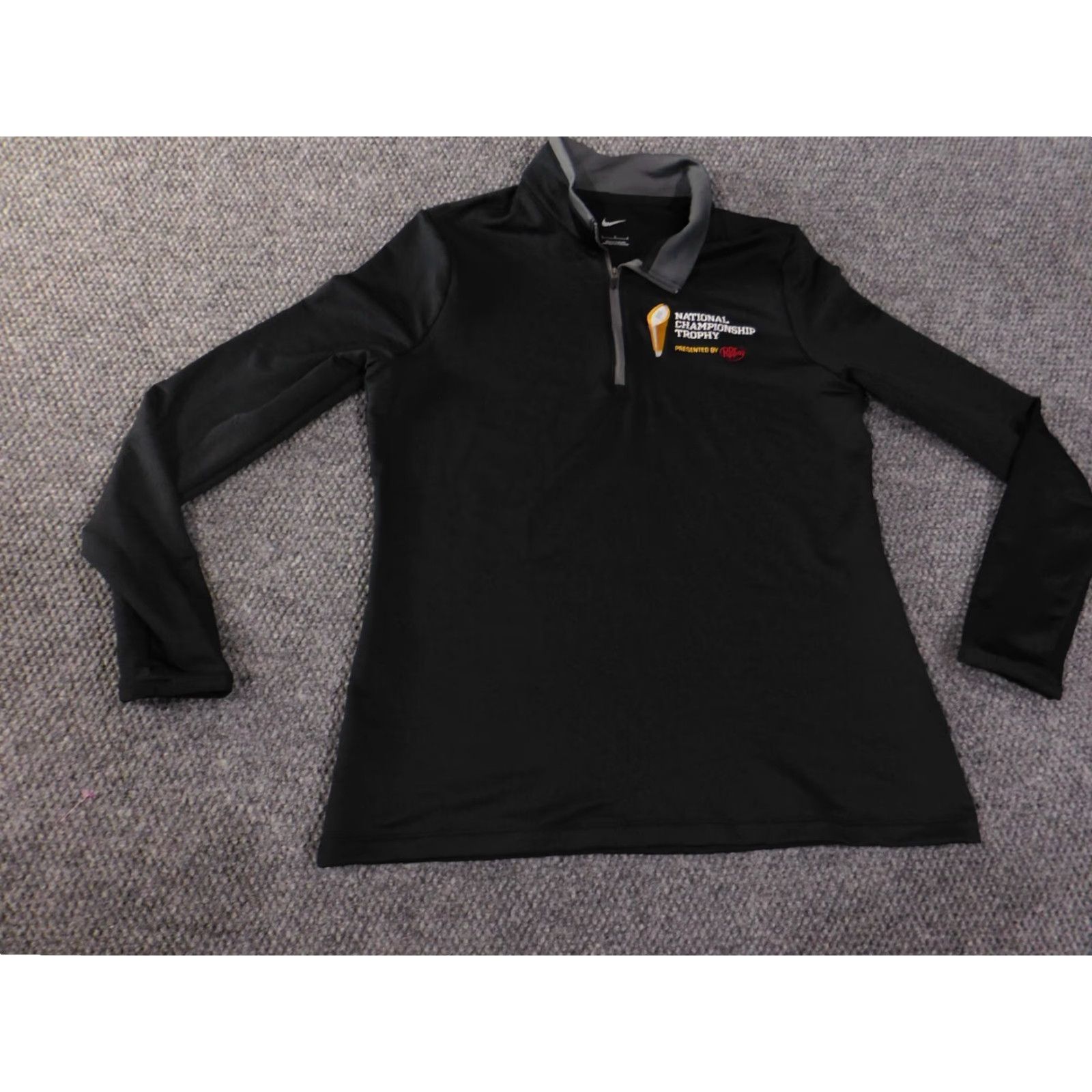 Nike Nike Sweatshirt Women Large Black 1/4 Zip Embroidered NCAA National Championship Pullover Basketball Activewear Size L / US 10 / IT 46 - 4 Thumbnail
