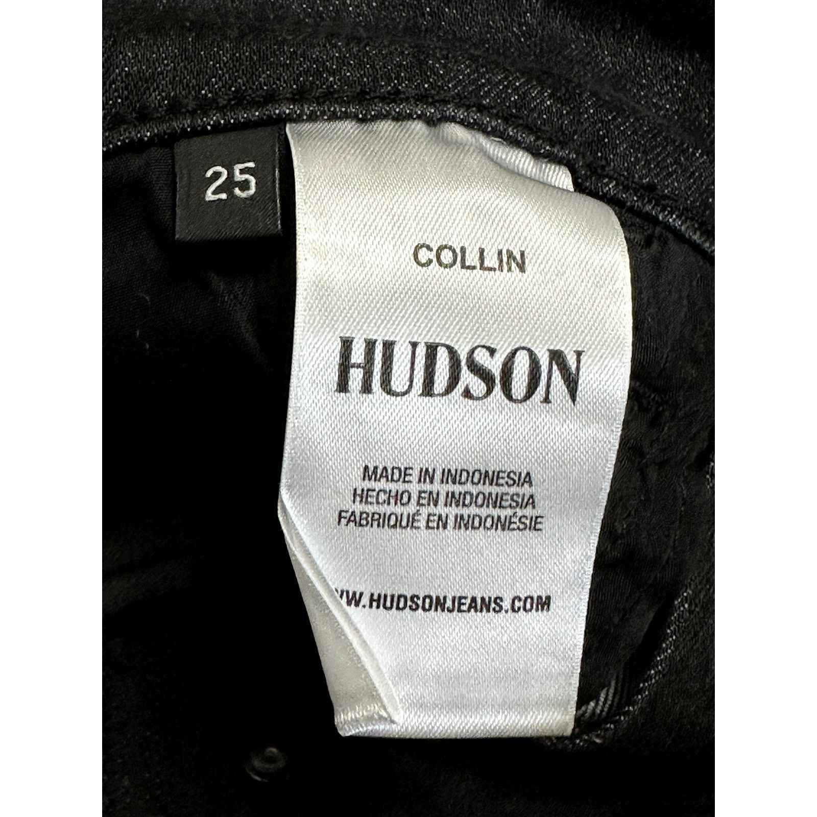 Hudson Hudson Collin Womens Flare Jeans Black Stretch Dark Wash 25 Size 29" - 9 Thumbnail