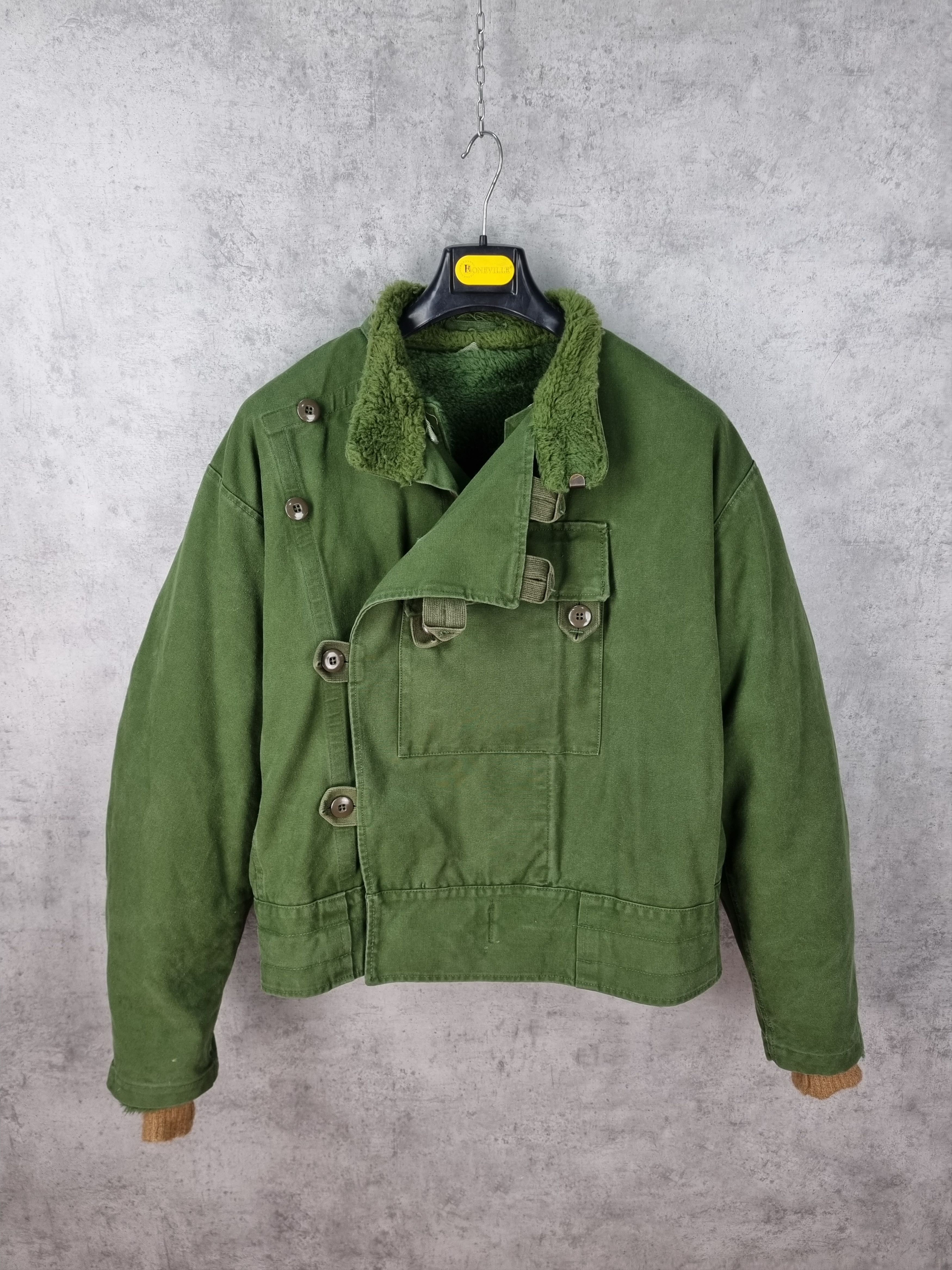 Vintage Rare 60s Authentic Swedish Army Motorcycle Jacket Size US L / EU 52-54 / 3 - 2 Thumbnail