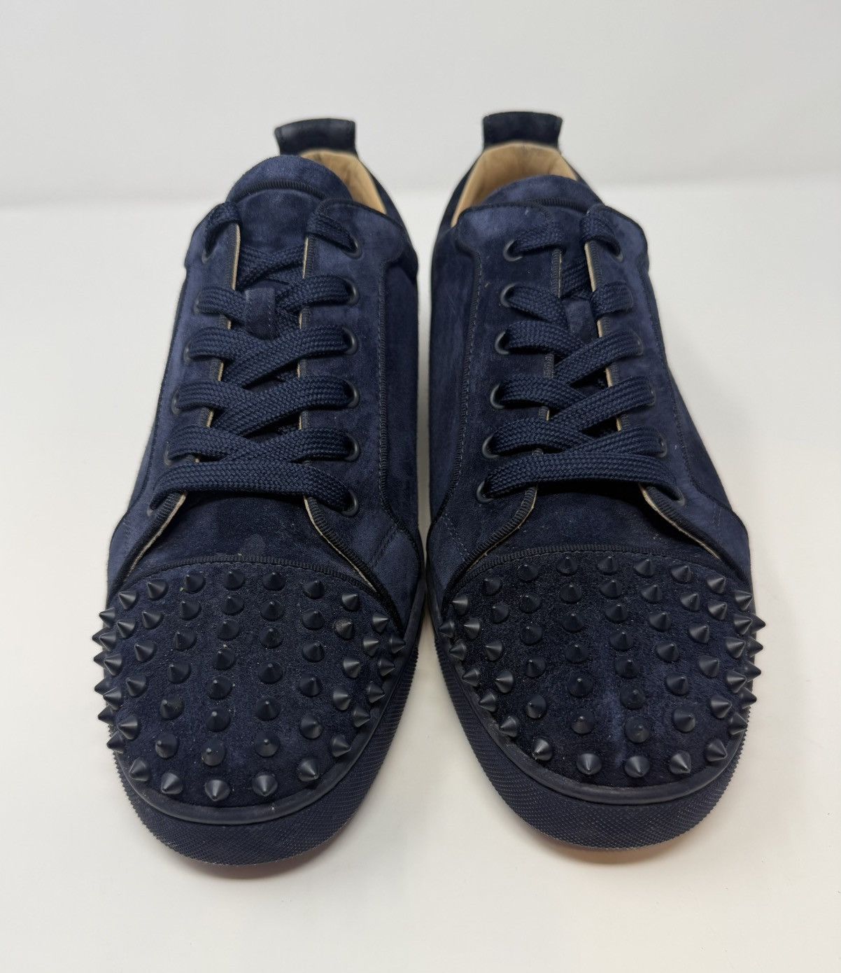 Christian Louboutin Christian Louboutin Louis Junior Spike Sneaker Navy Suede Size US 11.5 / EU 44-45 - 2 Thumbnail