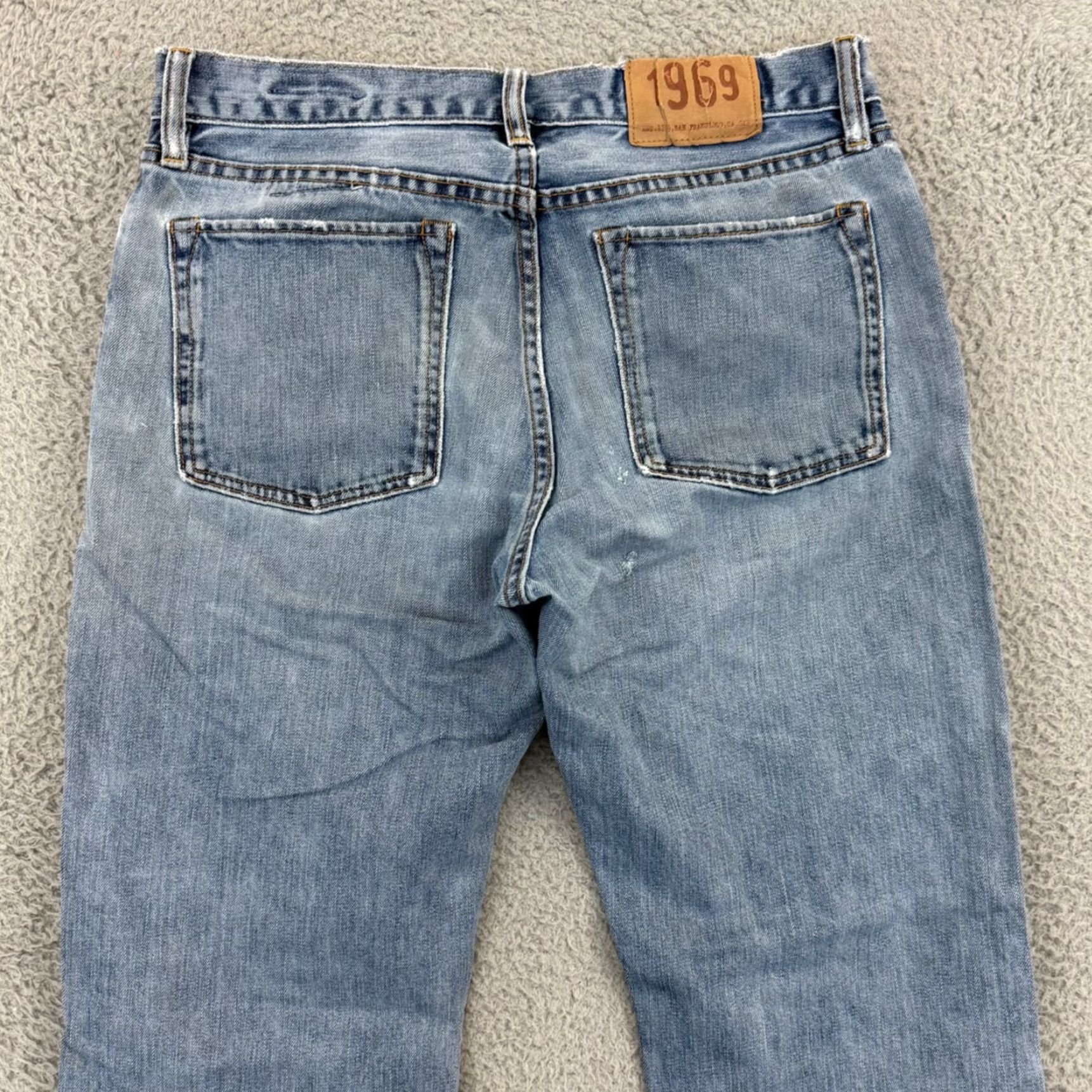 Gap VINTAGE Gap 1969 Jeans Mens 32x32 Blue Straight Leg Relaxed Fit Distressed Denim Size US 32 / EU 48 - 7 Thumbnail