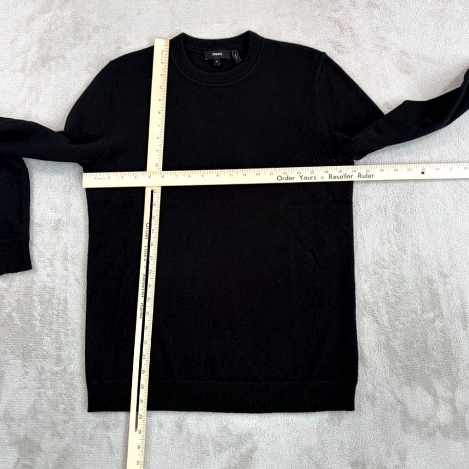 Theory Theory Haider 100% Cashmere Crew Neck Sweater Black Men M Pullover Knit, Regular Fit, Long Sleeve, Solid, Designer, Preppy, Casual, Dry Clean Only Size US M / EU 48-50 / 2 - 4 Thumbnail
