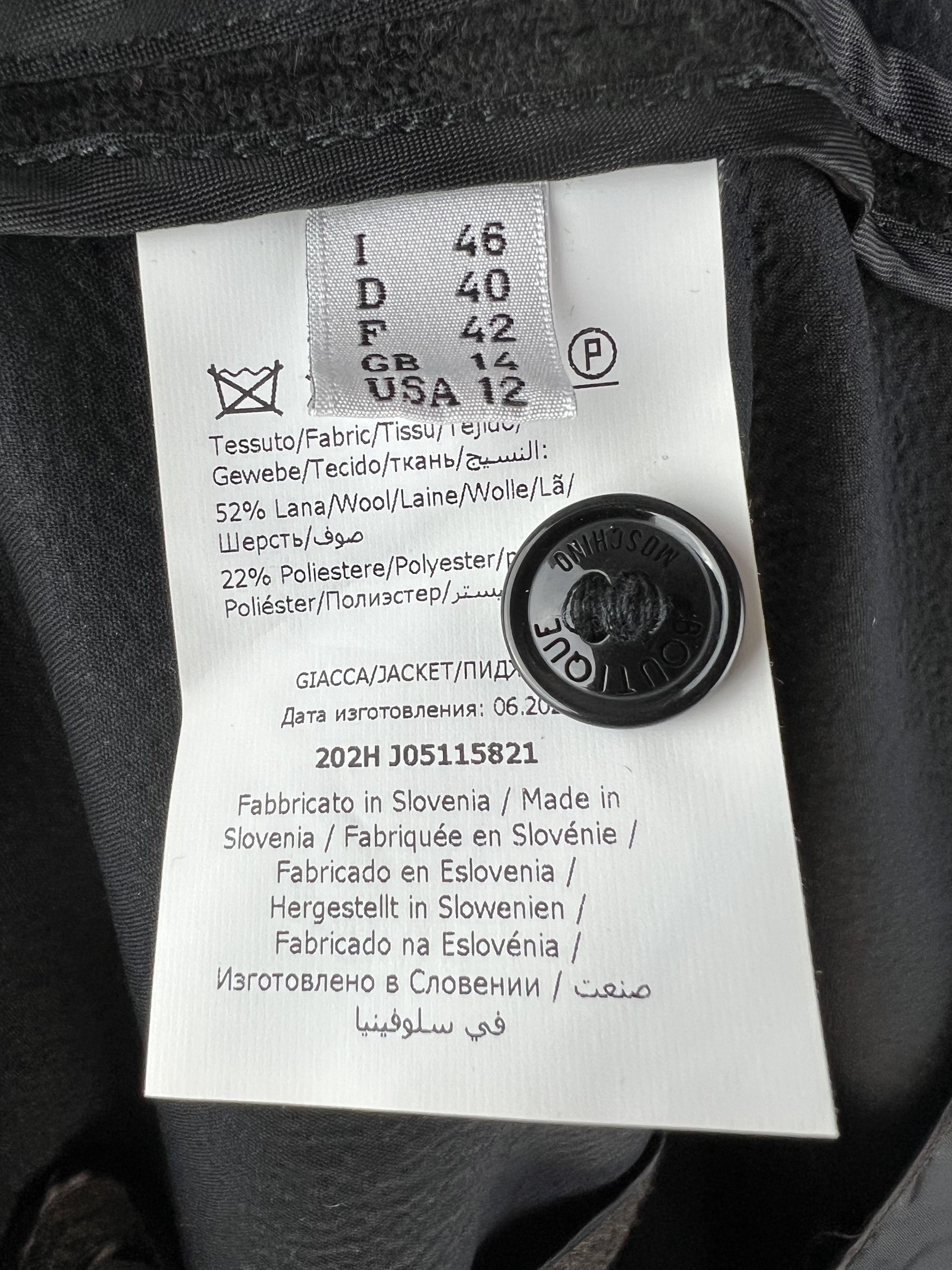 Boutique Moschino Moschino Boutique Wool Blazer Jacket IT46 GB14 US12 F42 D40 Size L / US 10 / IT 46 - 12 Thumbnail
