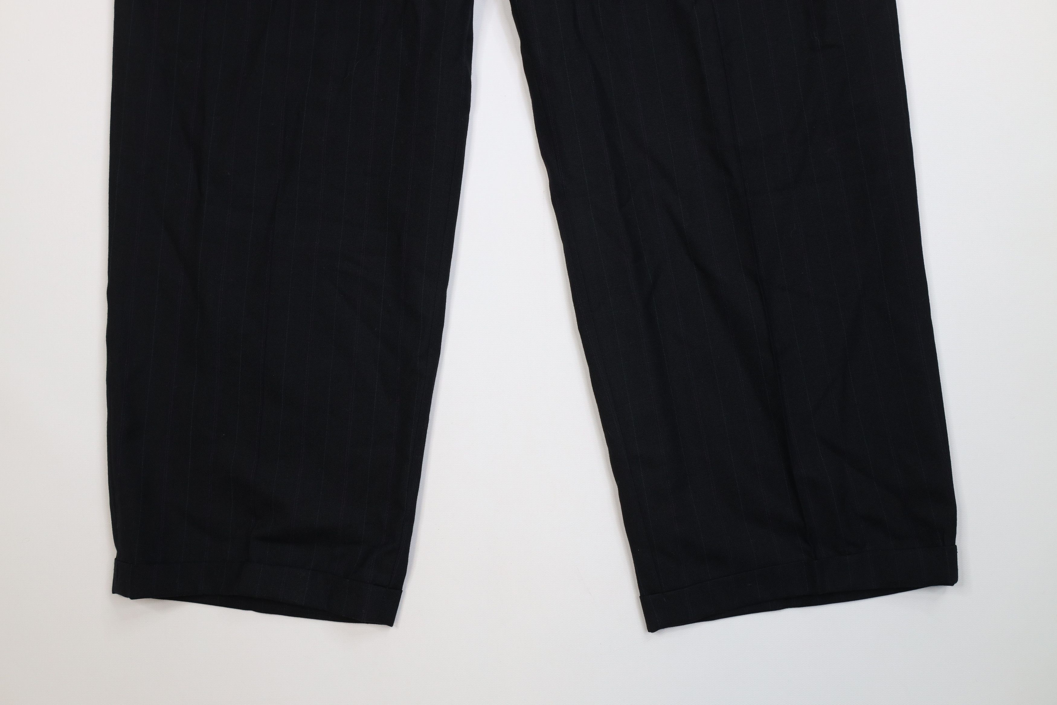 Vintage Vintage 70s Streetwear Pinstriped Wide Leg Chino Pants Size US 34 / EU 50 - 4 Thumbnail