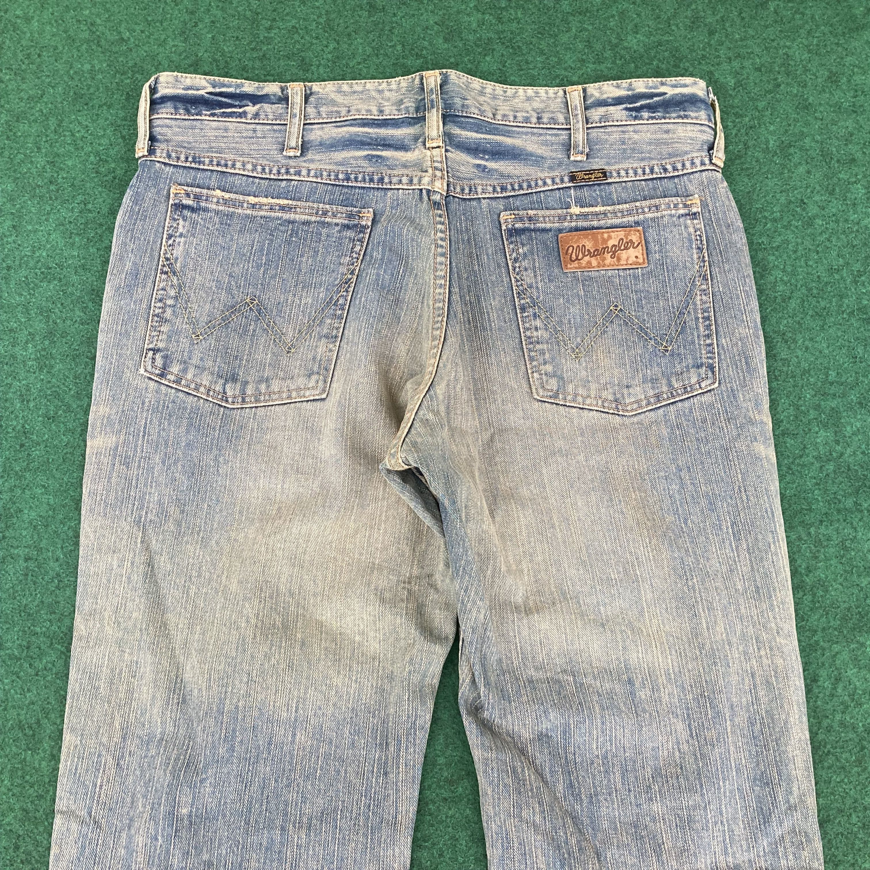 Vintage × Wrangler Vtg Wrangler Blue Denim Flare 90s Sz 33 Bootcut Jeans Size US 33 - 10 Thumbnail