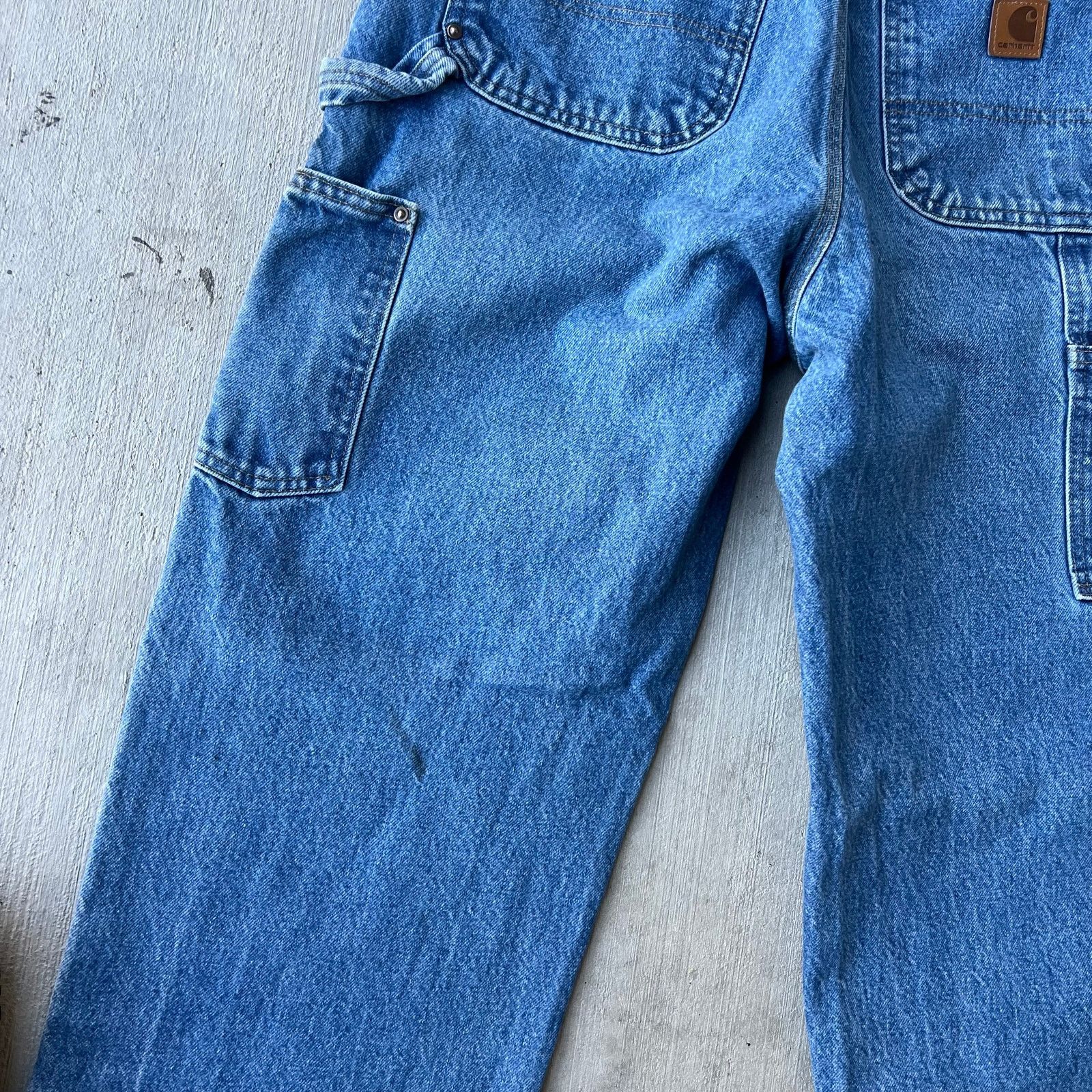 Carhartt × Vintage Carhartt denim blue jeans double knee work carpenter pants Size US 31 - 9 Thumbnail