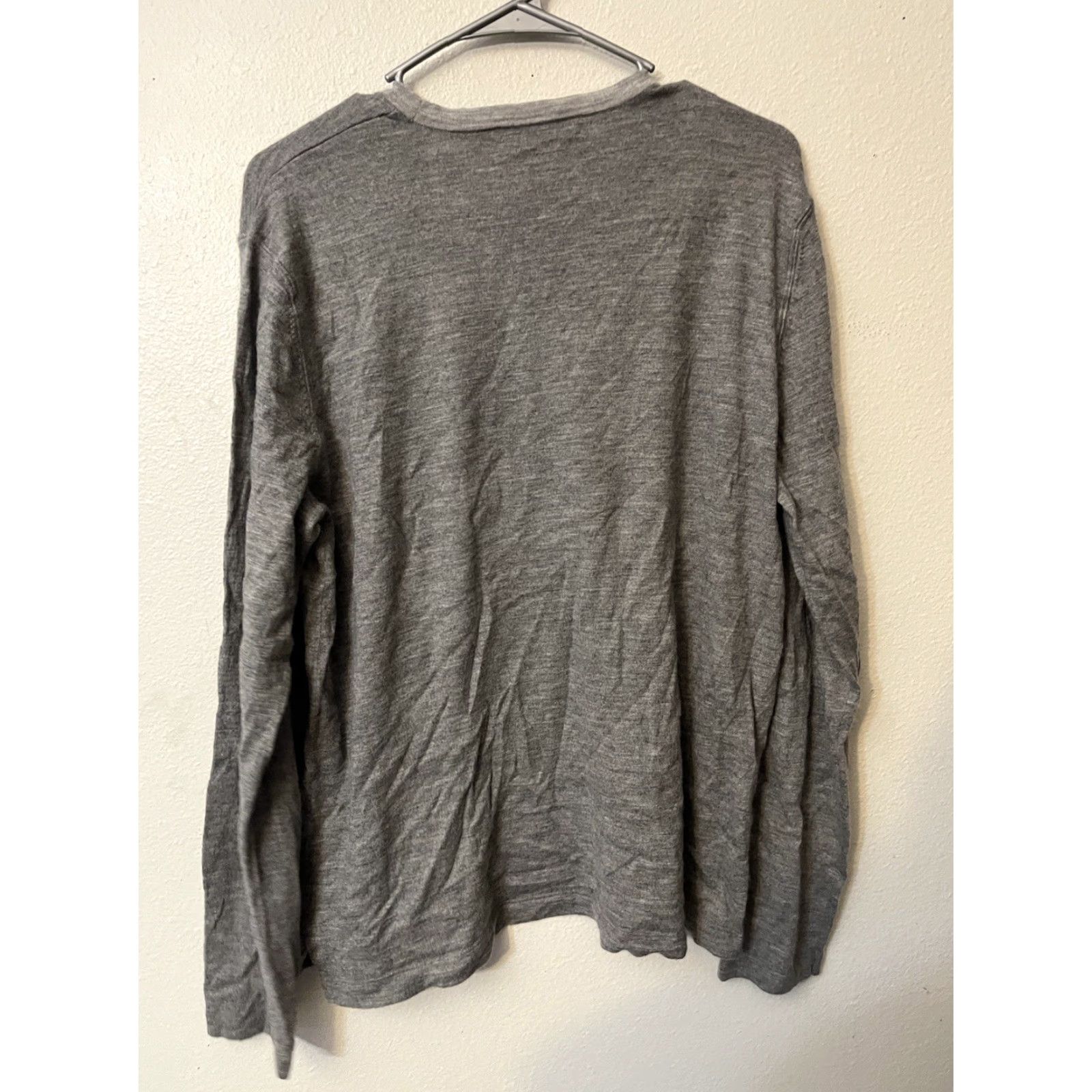 Vince Vince Sweater Mens XL Gray Merino Wool Lightweight Crewneck Pullover Size US XL / EU 56 / 4 - 3 Thumbnail