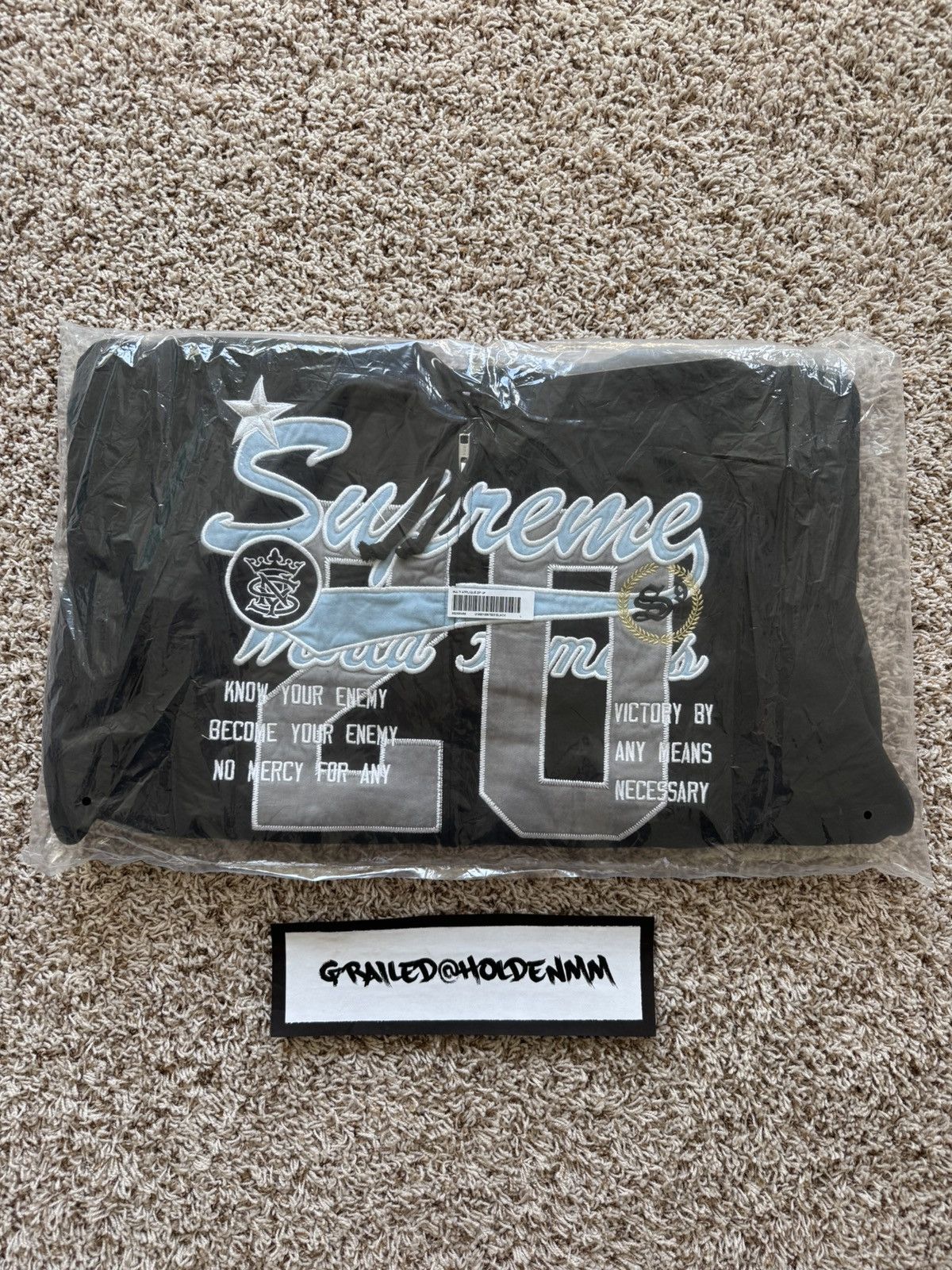 Supreme Warriors Appliqué Zip Up Hooded Sweatshirt Black Size US L / EU 52-54 / 3 - 19 Thumbnail