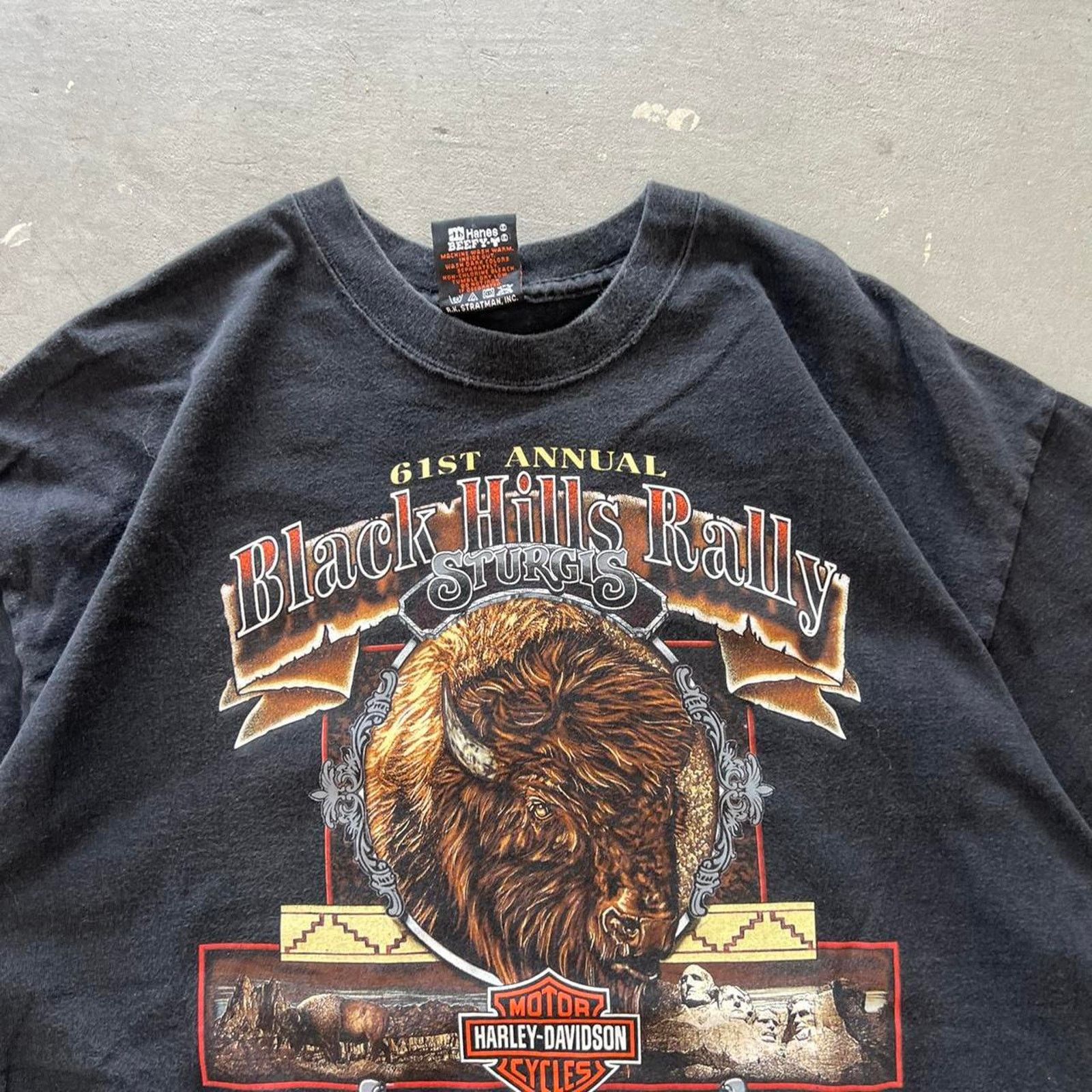 Harley Davidson × Vintage Vintage Y2K Harley Davidson Motorcycle Buffalo Biker T-Shirt Size US XL / EU 56 / 4 - 3 Thumbnail