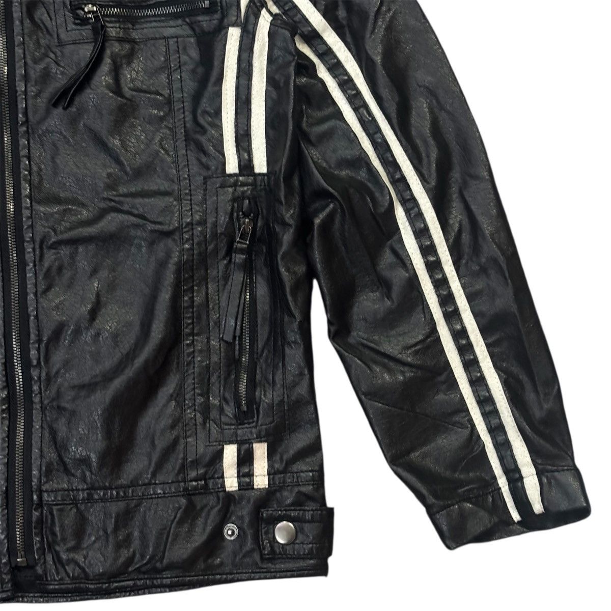 Japanese Brand Ba-Tsu Studio Motorcycle Jacket Style, Avant Garde Size XS / US 0-2 / IT 36-38 - 5 Thumbnail