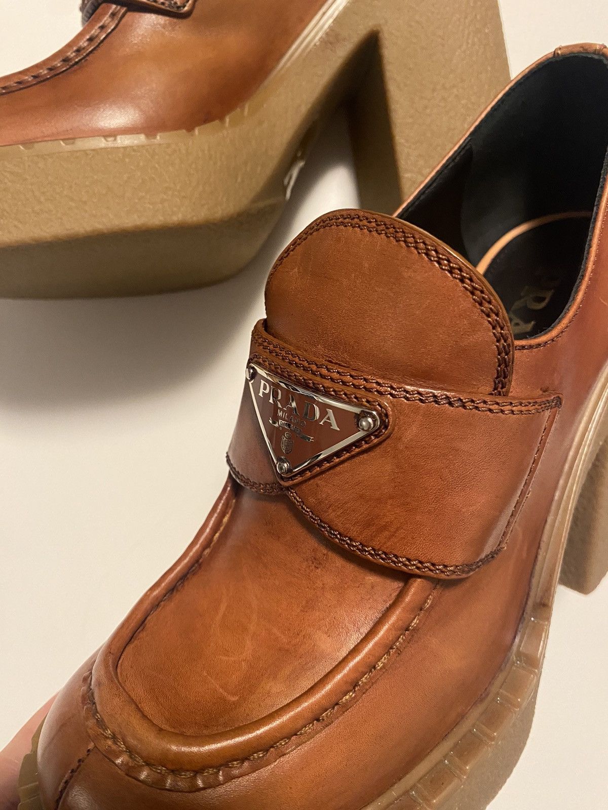 Prada Prada Loafer Heels Size US 6 / IT 36 - 2 Thumbnail