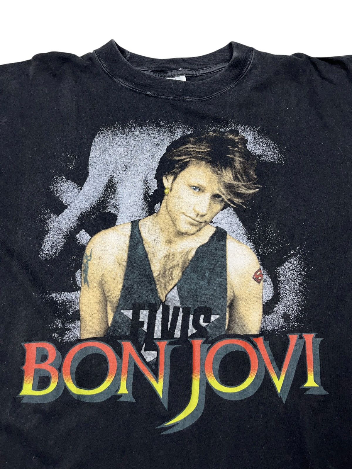 Bon Jovi Vintage 90s Bon Jovi Bootleg T-shirt Aerosmith Van Halen Size US XL / EU 56 / 4 - 2 Thumbnail