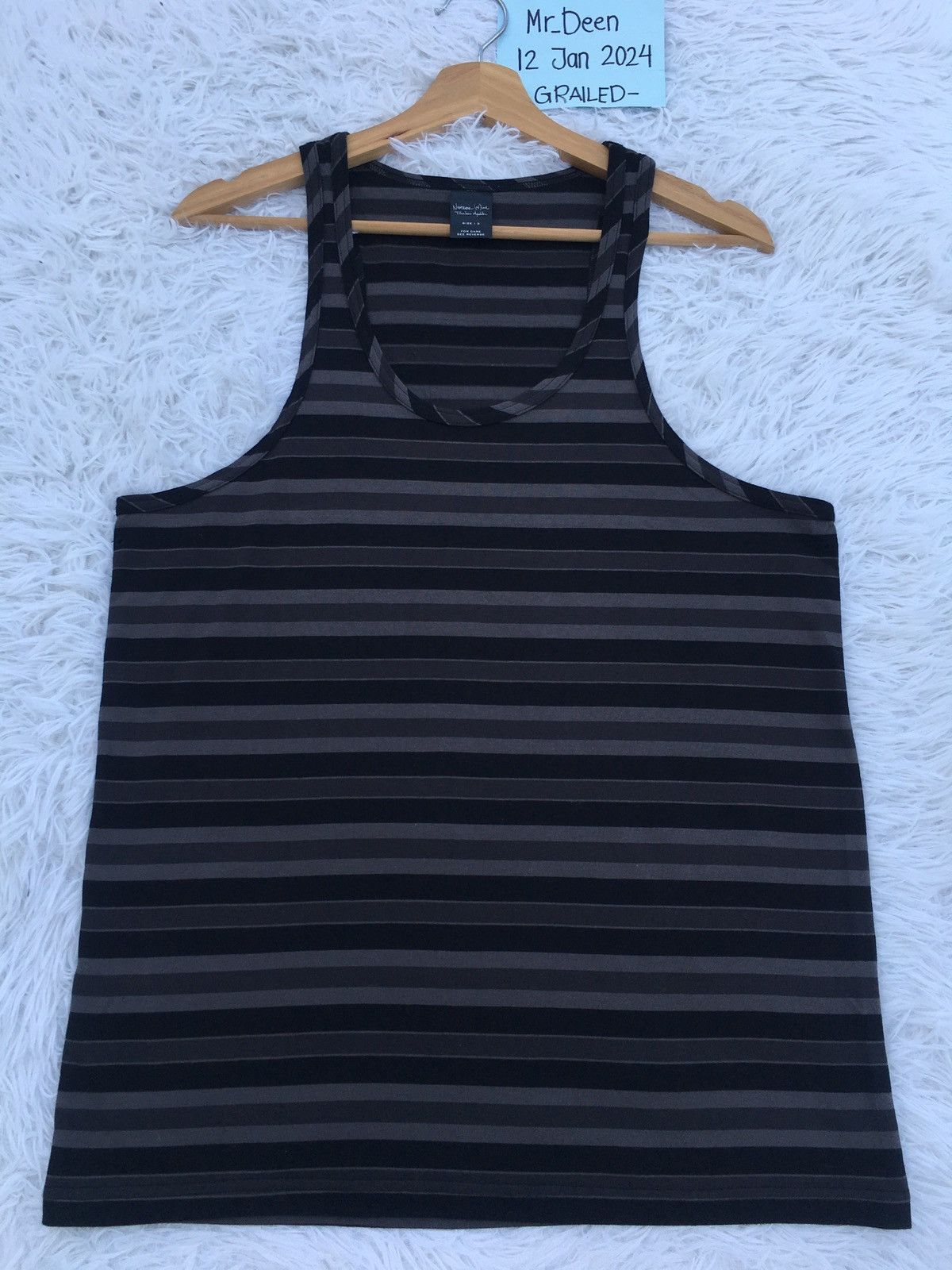Number (N)ine Rare Number Nine Stripes Sleeveless Top Size US M / EU 48-50 / 2 - 4 Thumbnail