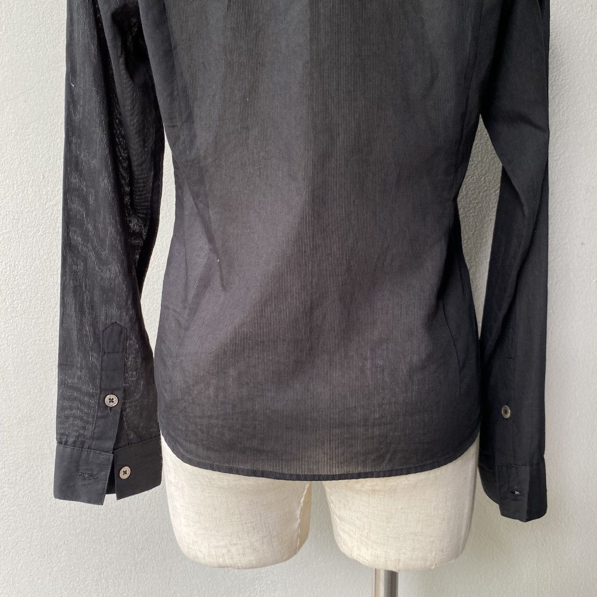 Designer RALPH RL LAUREN Lightweight Black Long Sleeve Shirt Size M / US 6-8 / IT 42-44 - 16 Thumbnail
