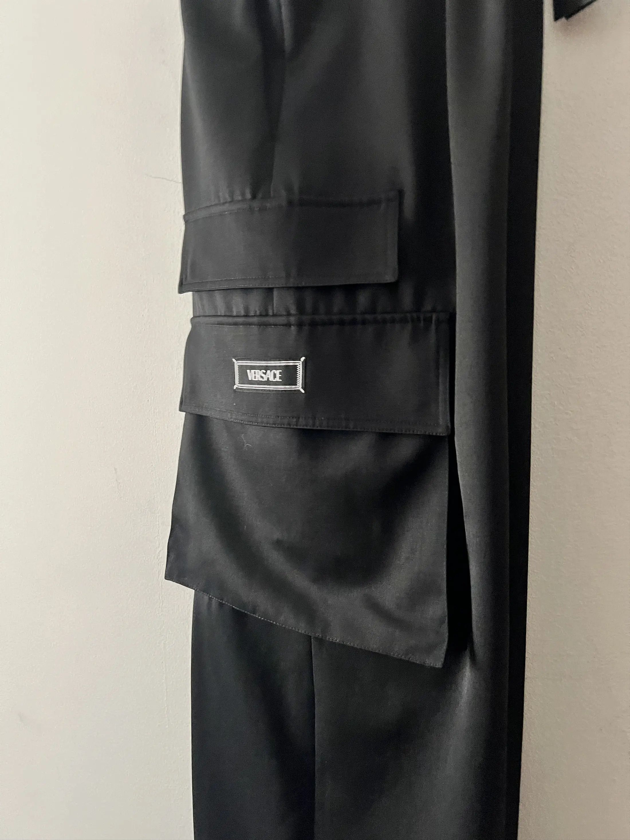 Versace Virgin Wool Cargo Pants Palazzo Design Size 26" / US 2 / IT 38 - 14 Thumbnail