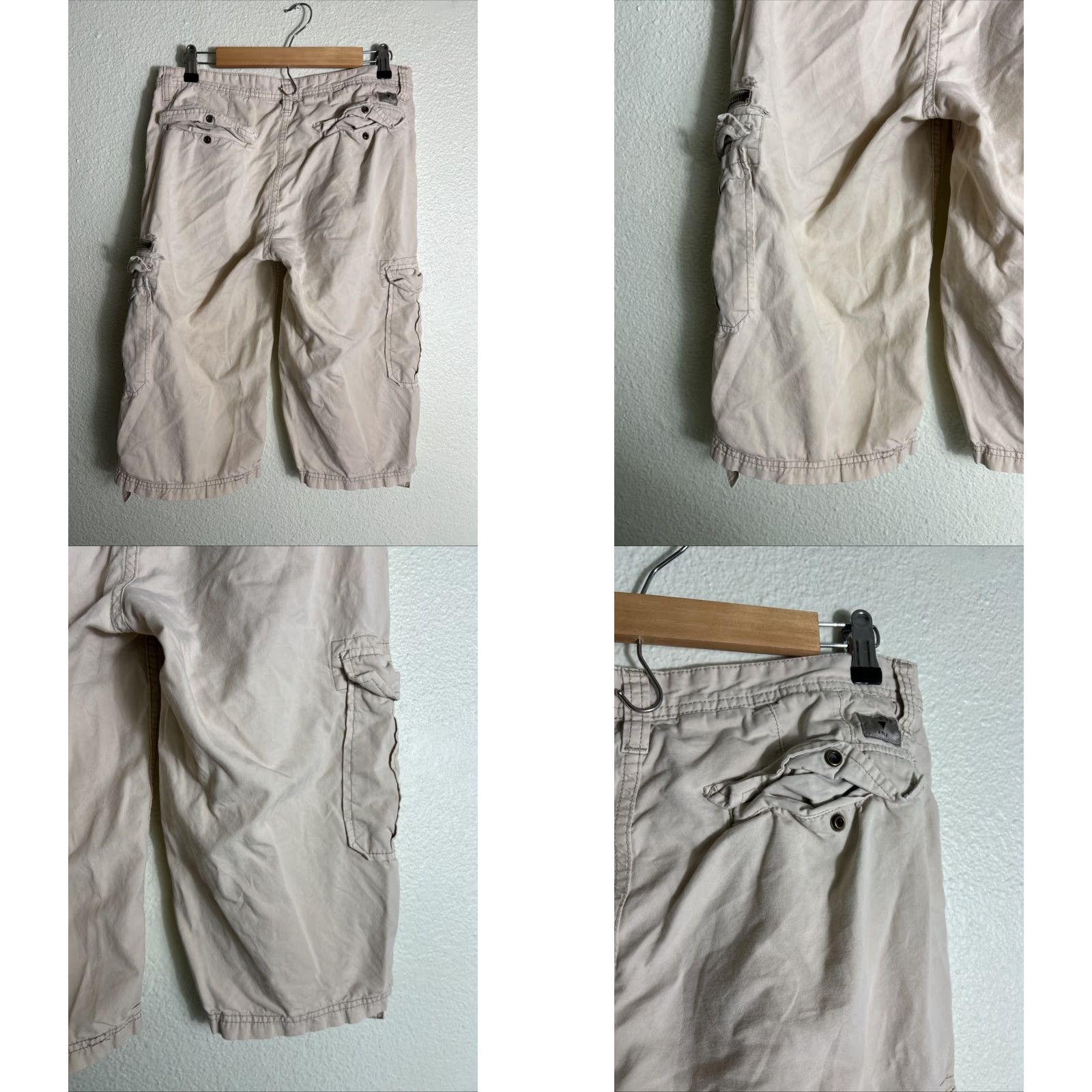 Guess Guess Baggy Long Cargo Shorts Cotton Beige 31x16 Size US 31 - 8 Thumbnail