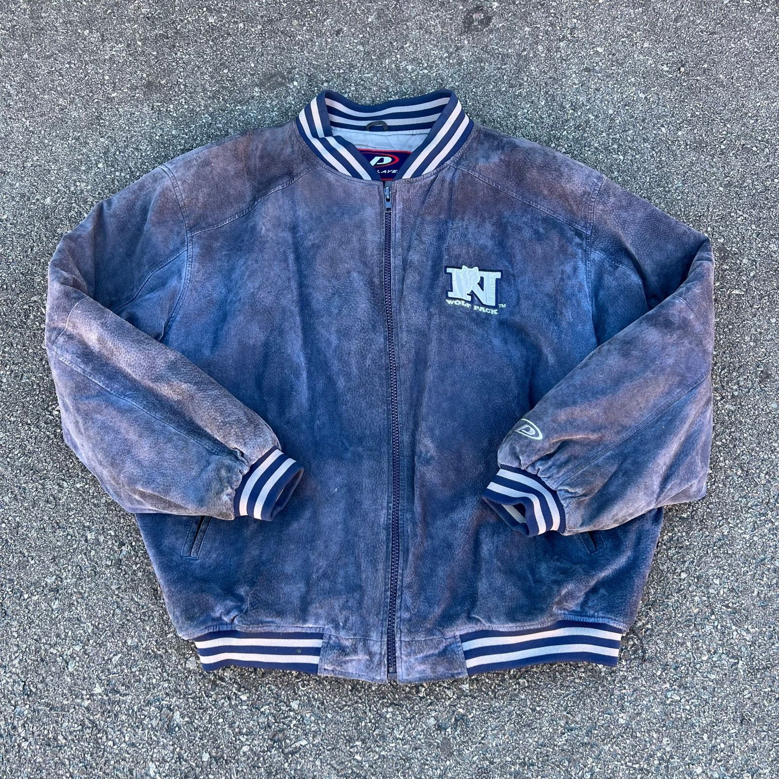 Vintage Vintage ProPlayer Wolf Pack SUEDE LEATHER Varsity Jacket XXL Size US XXL / EU 58 / 5 - 1 Thumbnail