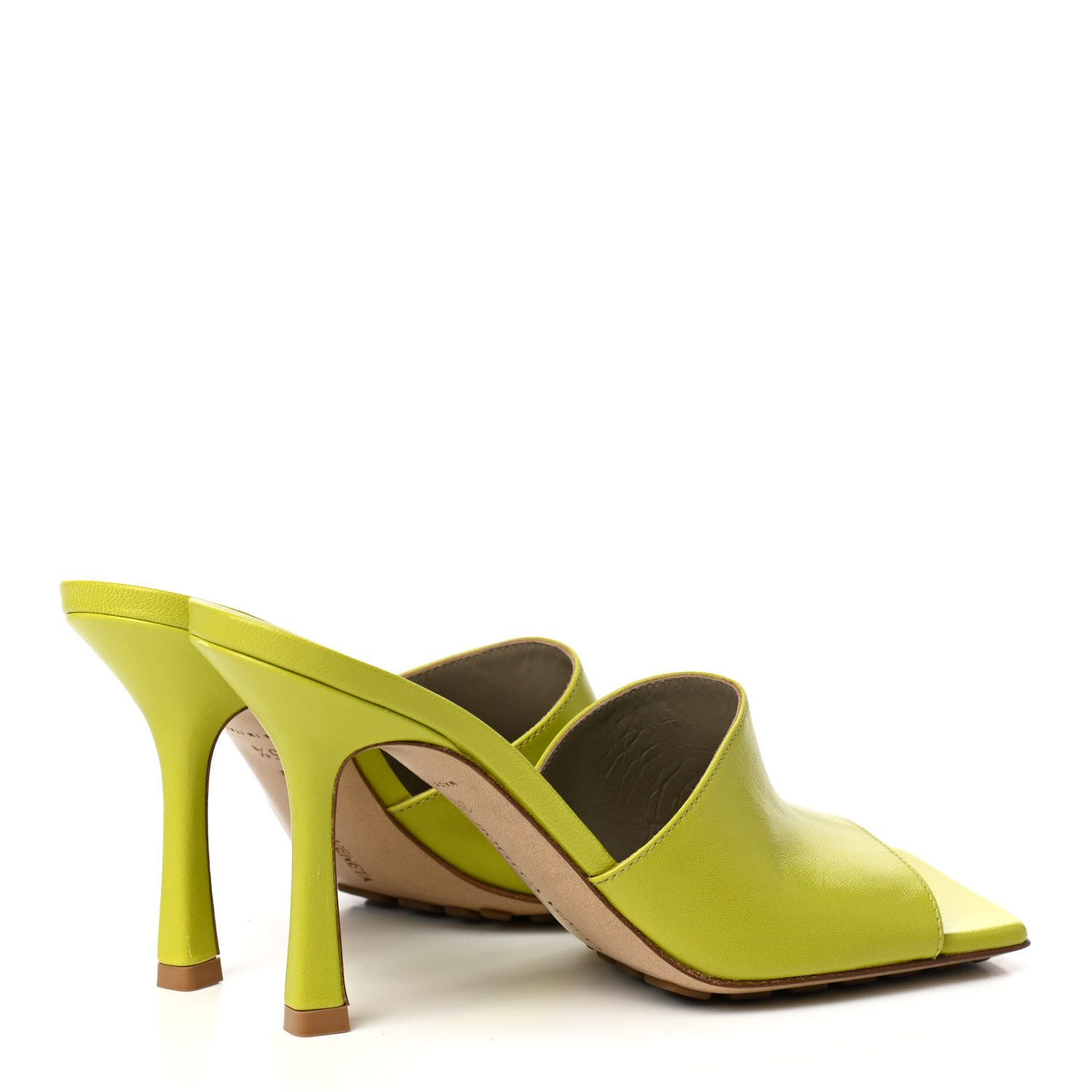 Bottega Veneta o1bcso1str0924 Stretch Sandals in Acid Kiwi Size US 8 / IT 38 - 4 Thumbnail