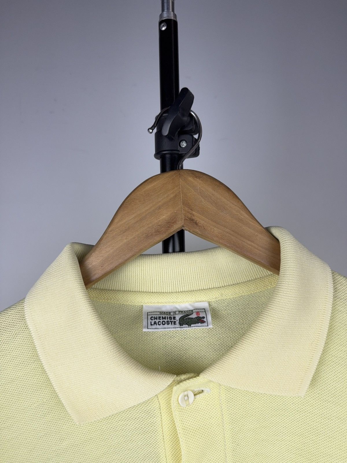 Lacoste Retro 80s Chemise Lacoste Polo Shirt Yellow Made in France Size US S / EU 44-46 / 1 - 12 Thumbnail