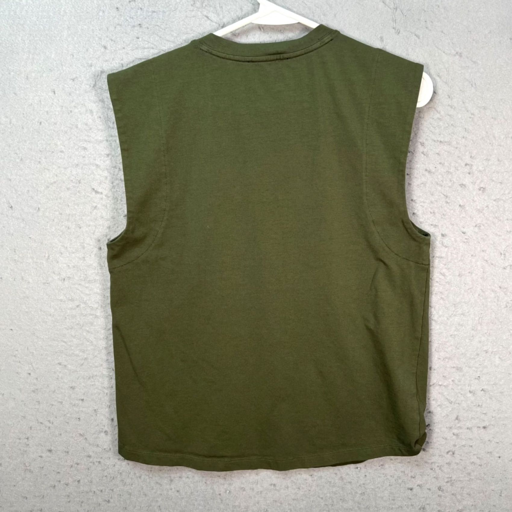 Citizen Modern Citizen Womens Tank Olive Green Organic Cotton Sleeveless Crew Neck XS? not applicable? Size S / US 4 / IT 40 - 2 Thumbnail