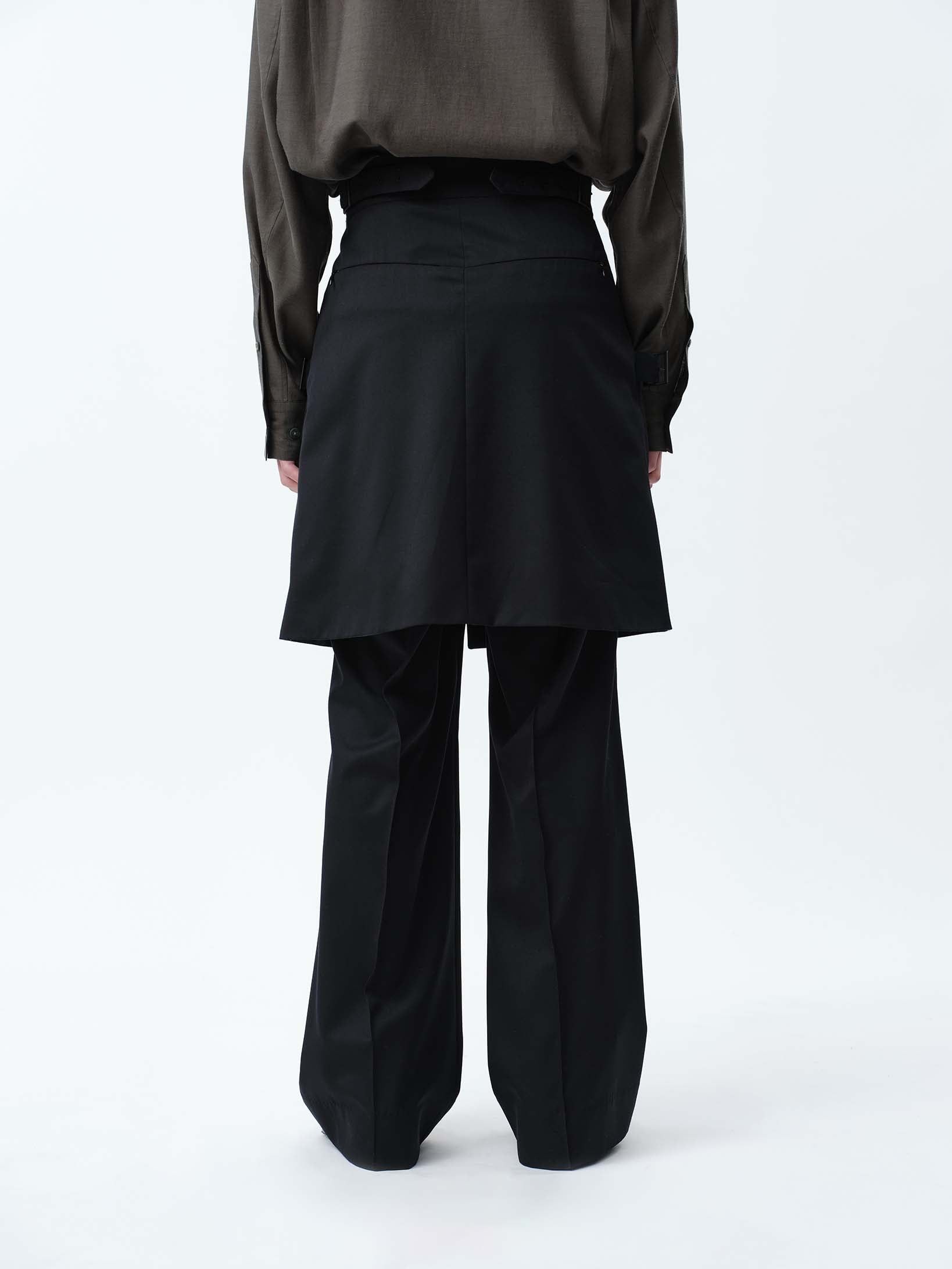 Other Sublations - SUPER140 WOOL WRAP GURKHA SKIRT Size US 29 - 5 Thumbnail
