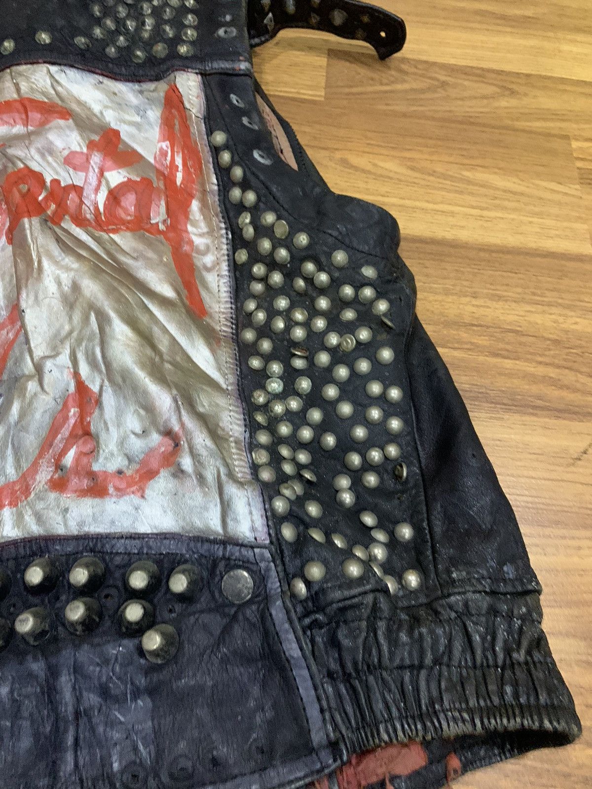 Seditionaries × Vintage VINTAGE STUDDED LEATHER VEST PUNK ROCK Size US M / EU 48-50 / 2 - 10 Thumbnail