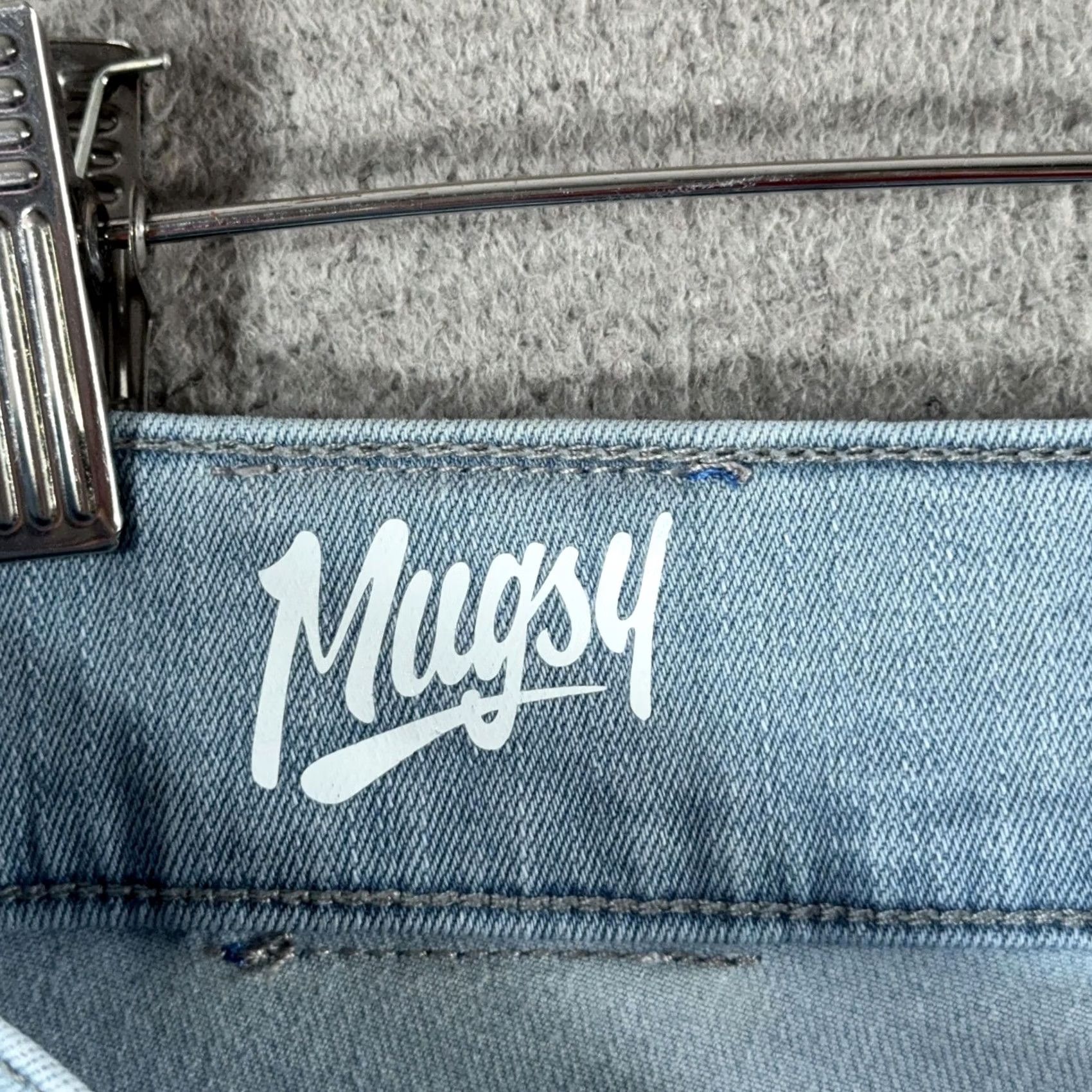 Vintage Mugsy Grands Jeans Mens 36x30 Light Blue Classic Straight Stretch Denim Soft Size US 36 / EU 52 - 2 Thumbnail