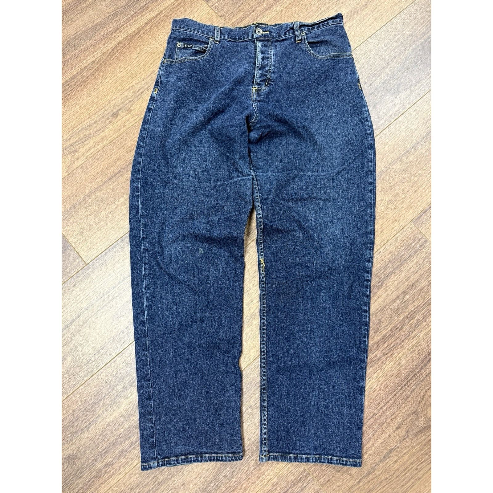 Split Vintage Split Skateboard Jeans Mens 36 Blue Y2K 90s Skater B Size US 36 / EU 52 - 1 Thumbnail