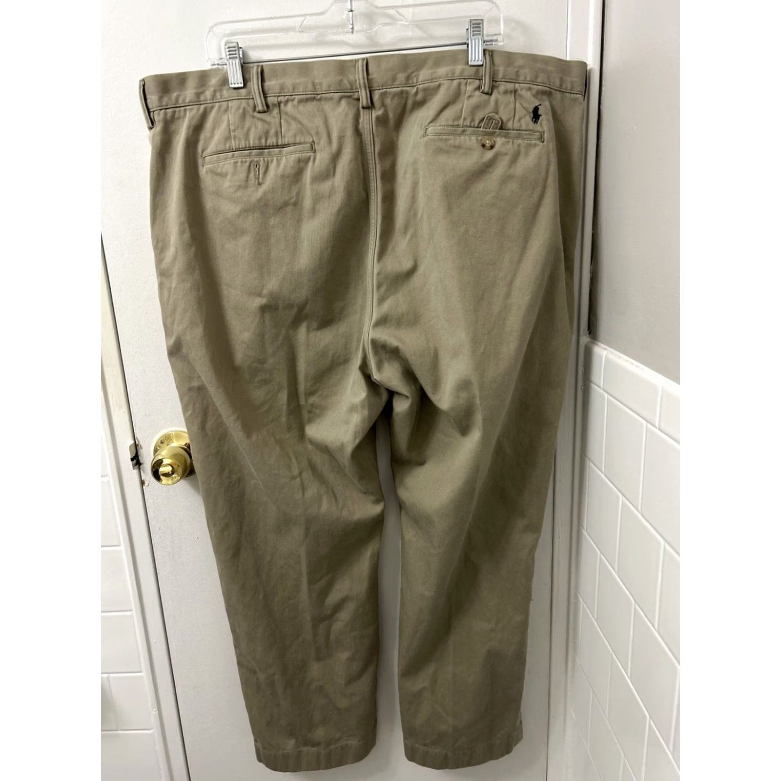 Polo Ralph Lauren Polo Ralph Lauren Chino Pants Mens 42x30 Brown Classic Fit Cotton Twill Stretch Flat Front Zip Front Size US XL / EU 56 / 4 - 5 Thumbnail
