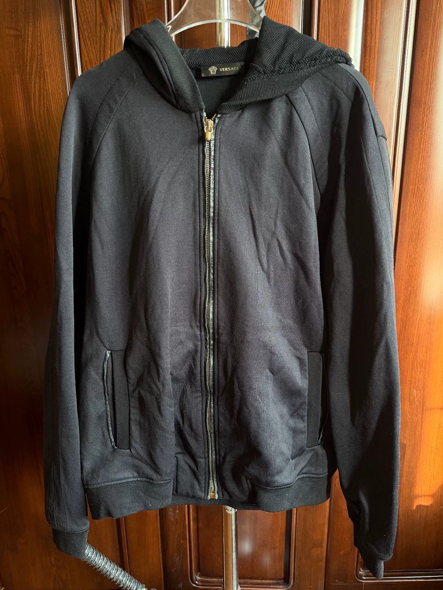 Versace Versace Men's Black Zip Hoodie Size US M / EU 48-50 / 2 - 1 Thumbnail