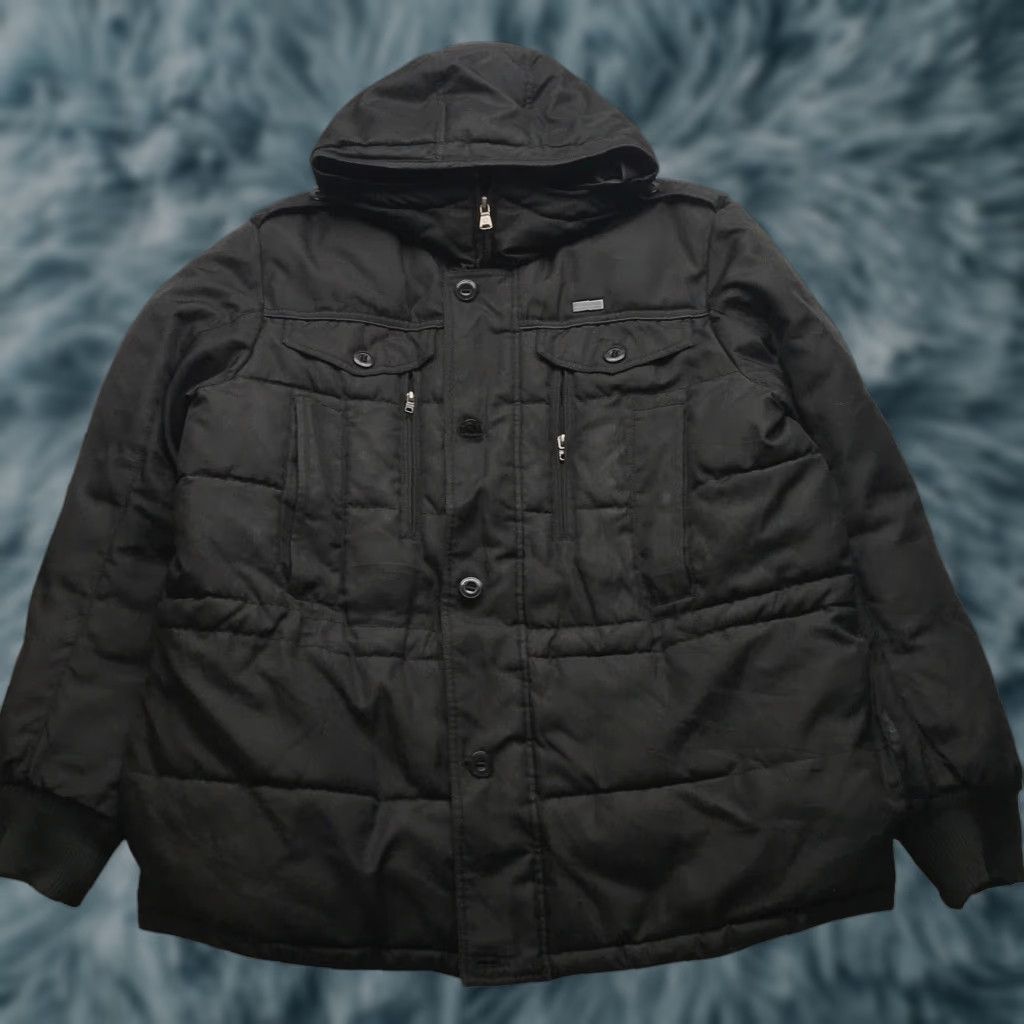 Sean John Sean John GIII Apparel Quilted Jacket Hooded Mens 2XL Black Zip Full Zip Lined Pockets Logo Jacket Size US XXL / EU 58 / 5 - 1 Thumbnail