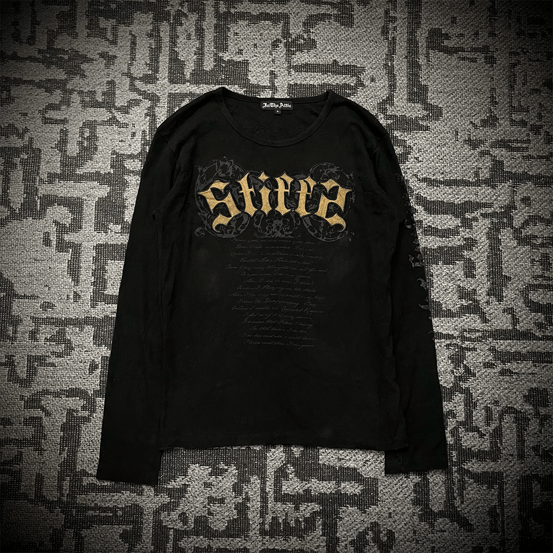 In The Attic In the attic font crack print long sleeve shirt Size US XXS / EU 40 - 2 Thumbnail