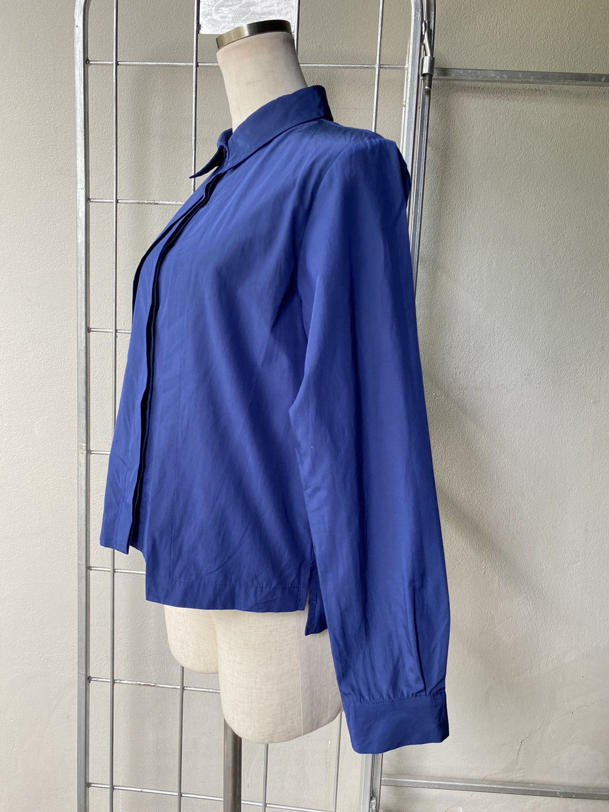 Japanese Brand Avant Le Temps Women Navy Blue Long Sleeve Shirt Size XS / US 0-2 / IT 36-38 - 13 Thumbnail